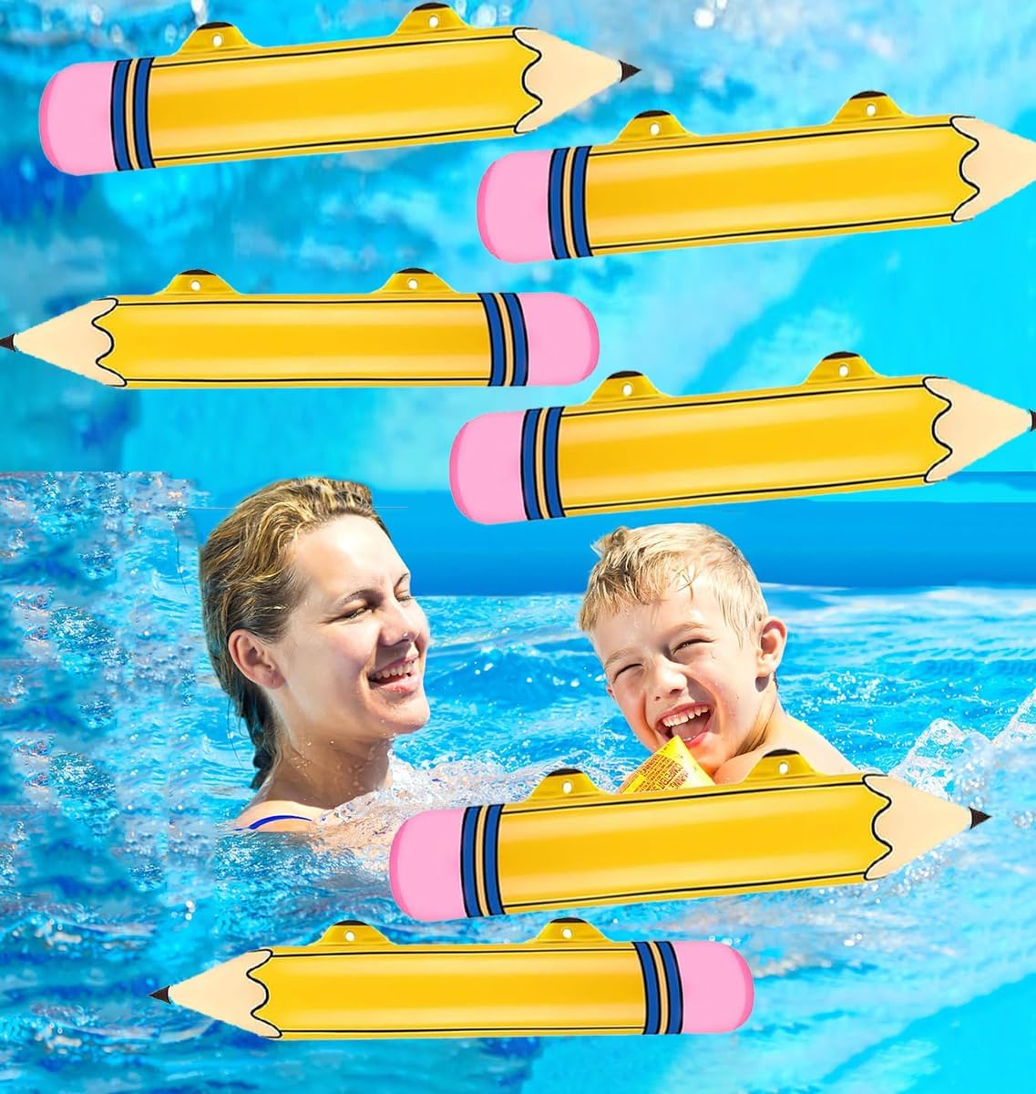 Big Back To School Balloons Set Giant Large Inflatable Balloon Yellow Pencil Prop Hanging Decorations Back To School Decorations (5 Yellow pencils)