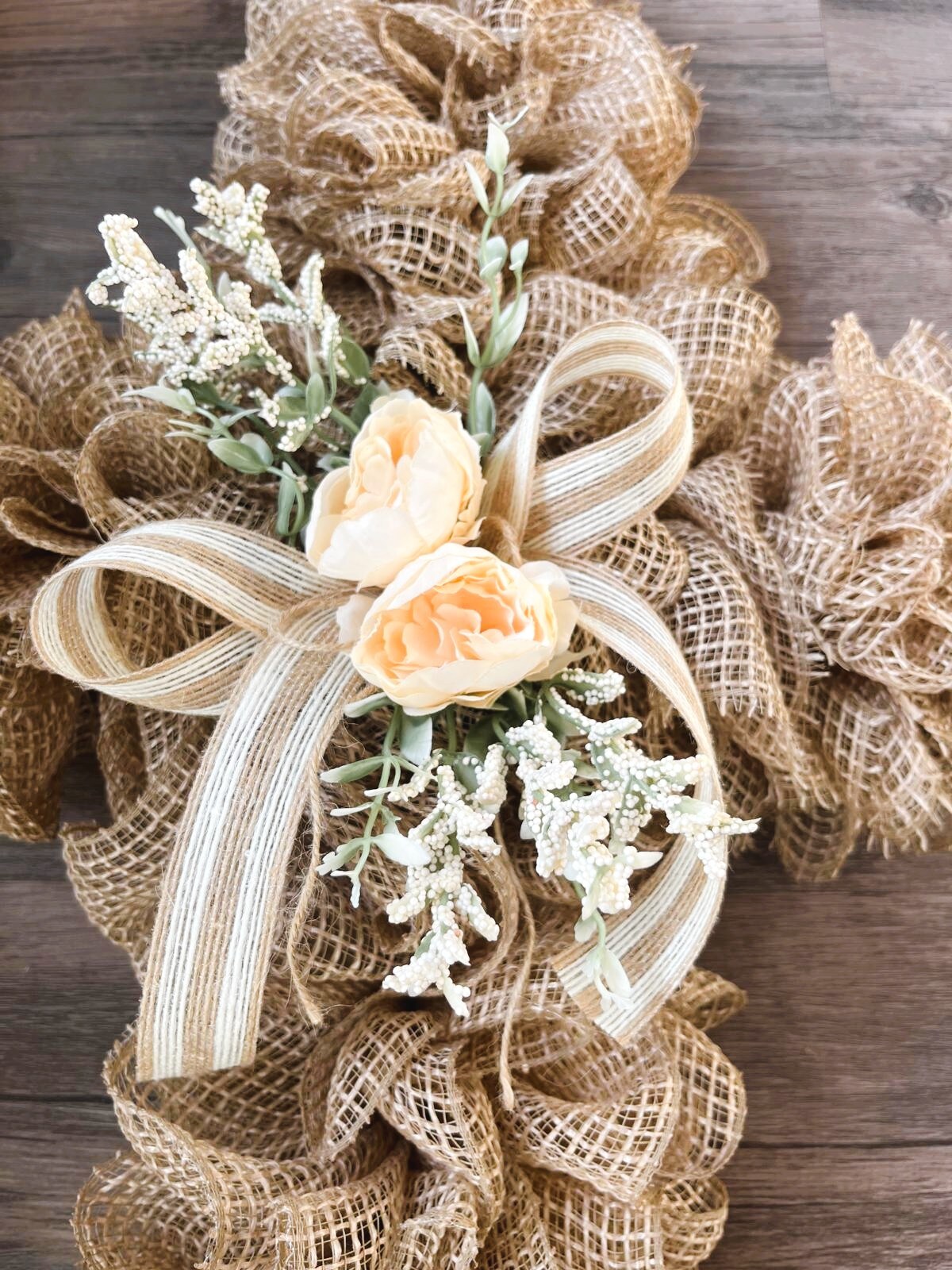 Handmade Premium Cross Wreath • Rustic Farmhouse Door Decor
