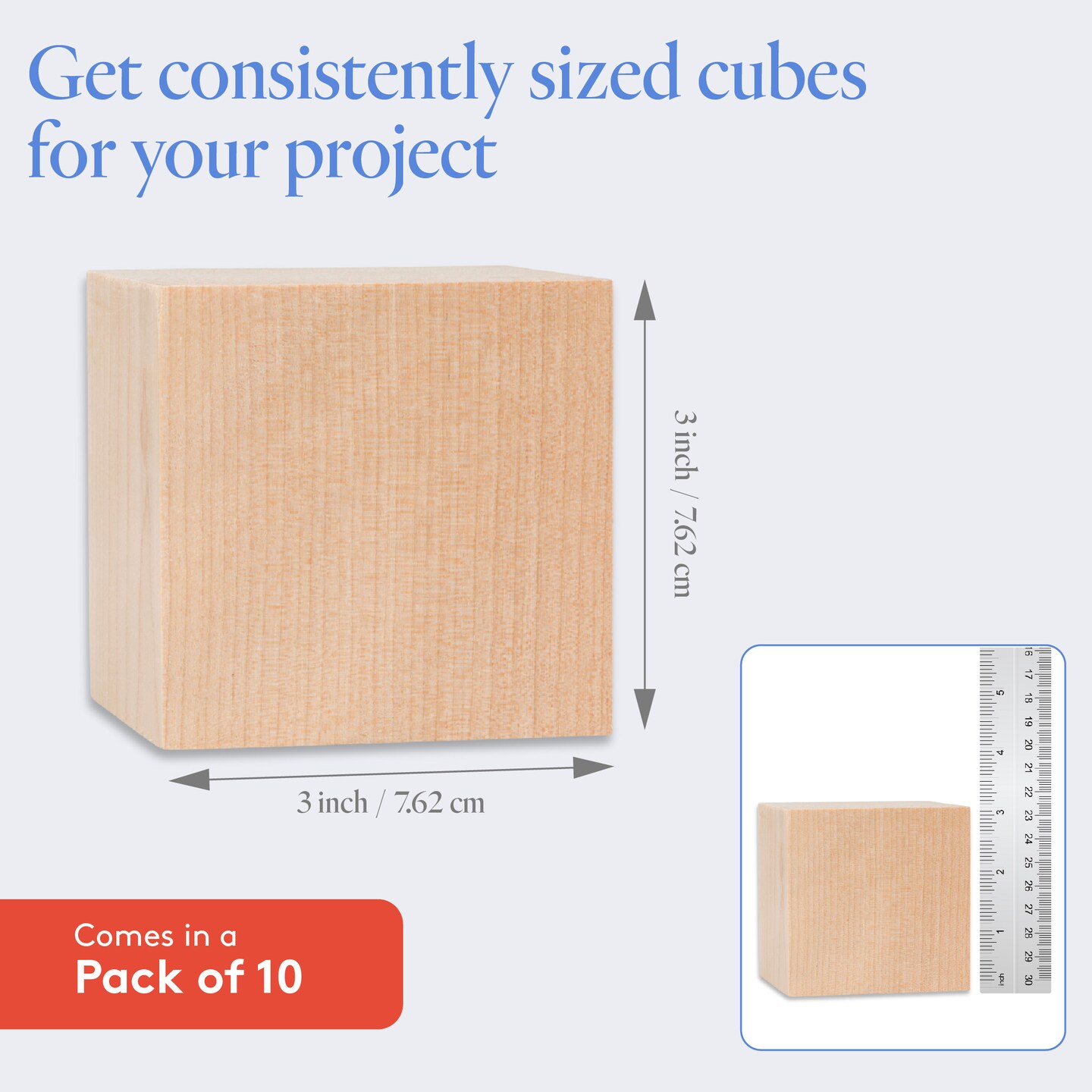 Wood Craft Cubes, Multiple Sizes, Small Blocks, Crafts &#x26; D&#xE9;cor | Woodpeckers