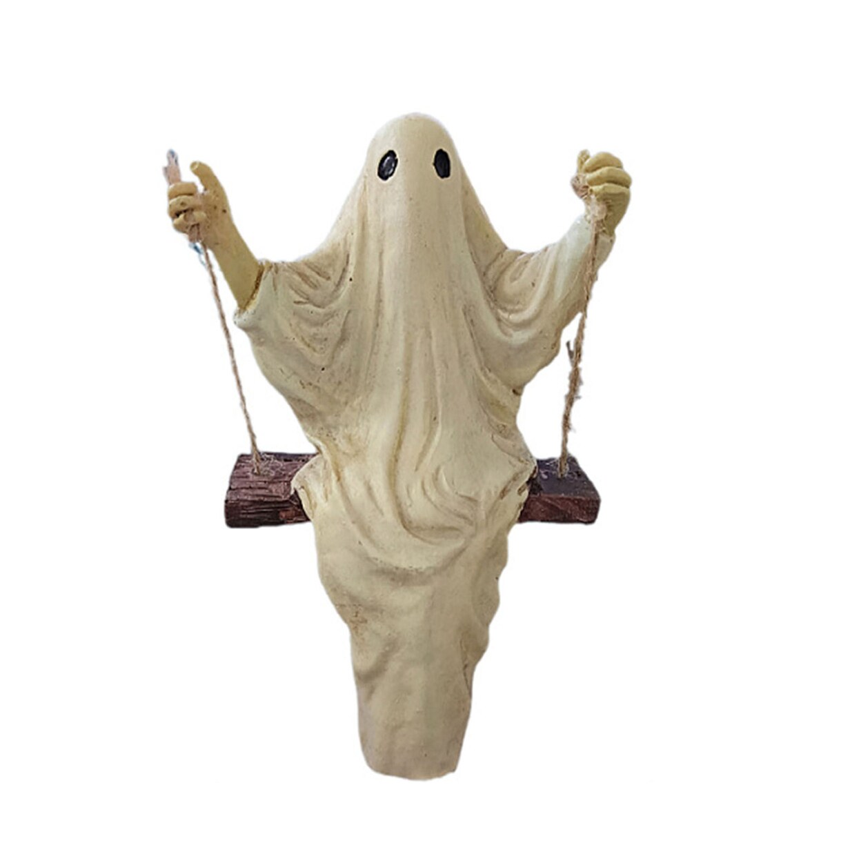 Halloween Ghost Figurine Spooky Candle Flower Swing Ghost Resin Statue Sculpture Indoor Outdoor Garden Desktop