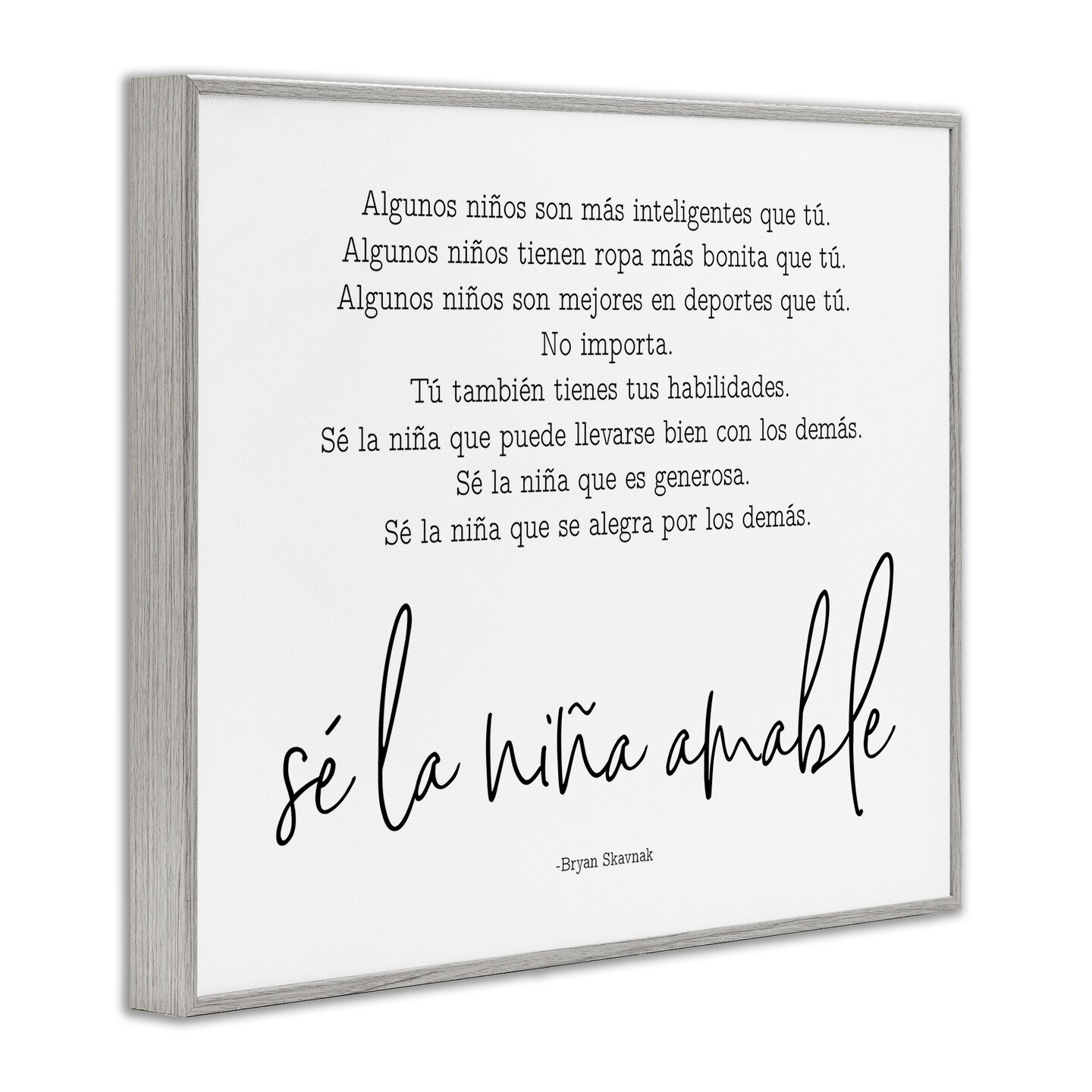 Stupell Industries Se la Ni&#xF1;a Amable Framed Giclee Art
