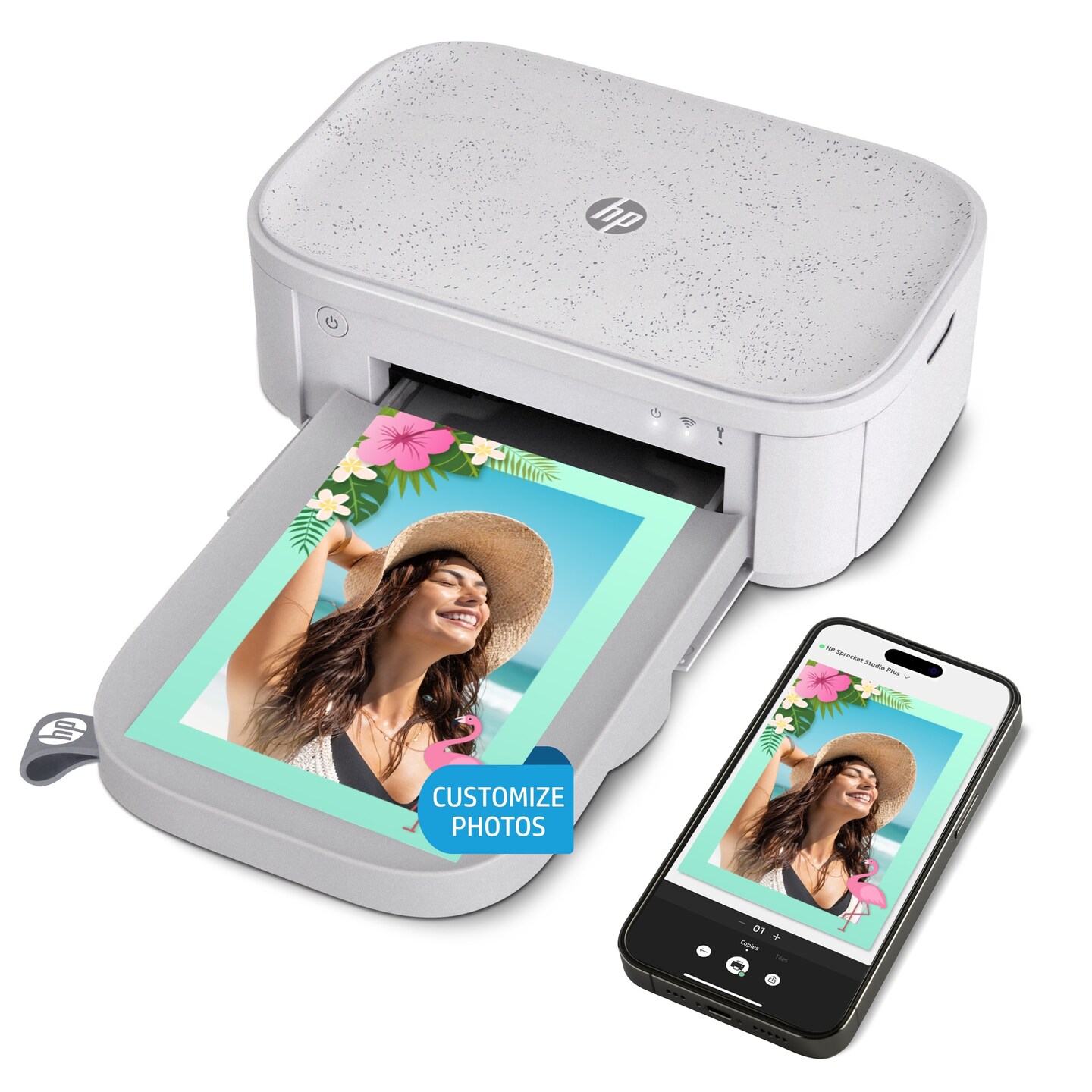HP Sprocket Studio Plus 4x6 Wireless Instant Photo Printer &#x2013; 118 Sheets &#x26; Cartridge Bundle