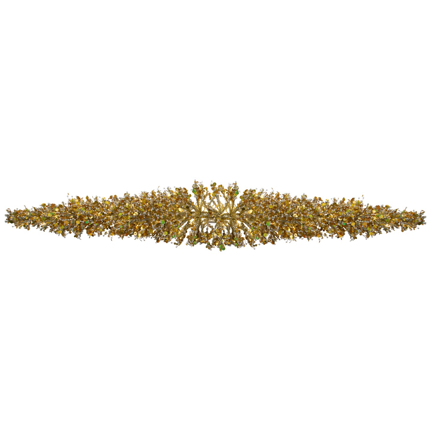 GKI/Bethlehem Lighting LED Lighted Commercial Manhattan Lightspray Christmas Swag - 9&#x27; - Gold