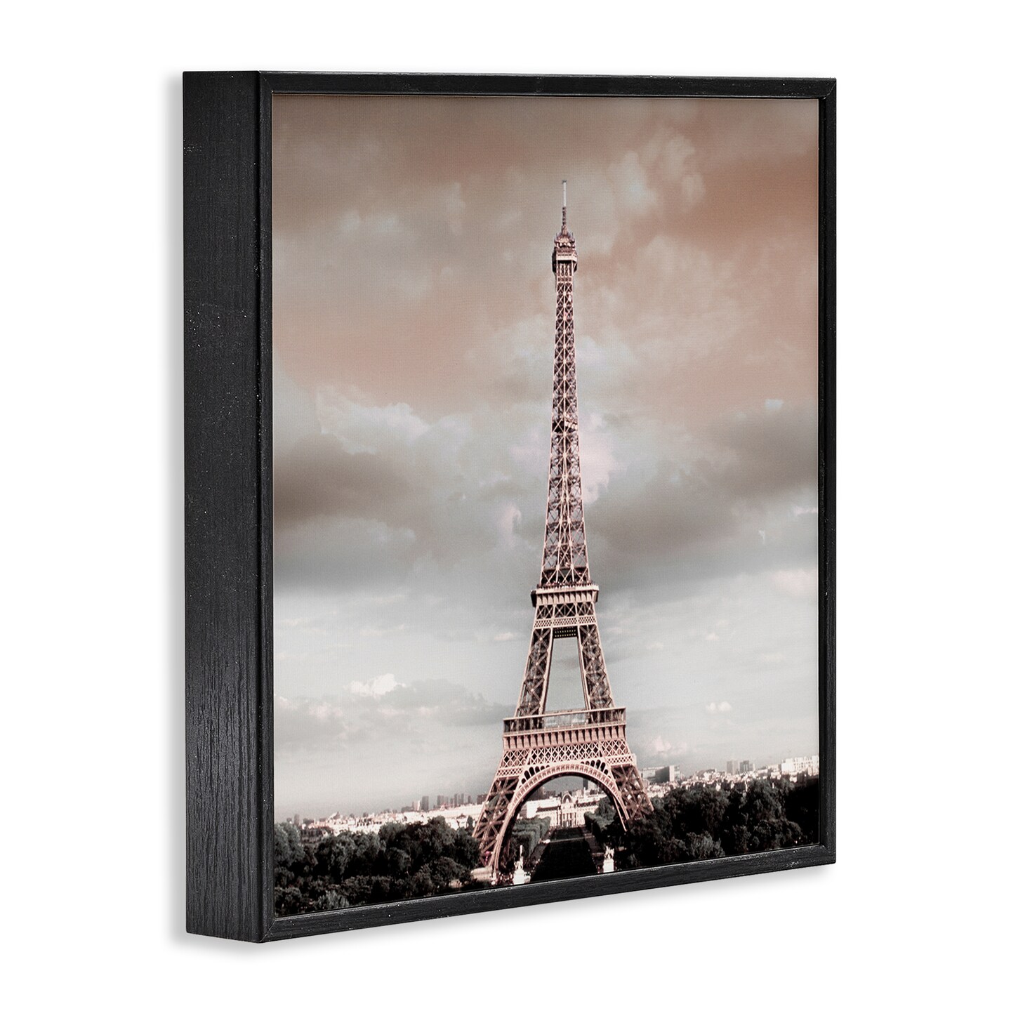 Stupell Industries Stormy View Eiffel Tower Framed Giclee Wall Art Design by Danita Delimont