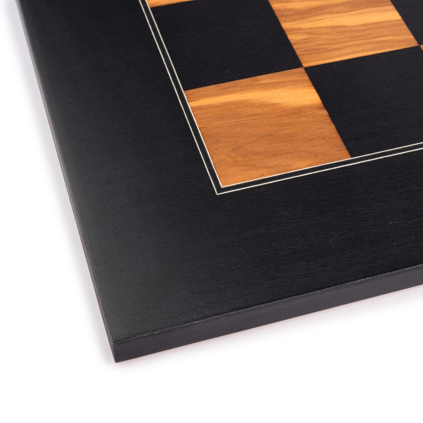 WE Games Deluxe Black and Olive Chessboard with Storage Box – Handmade in Spain, 20 in.