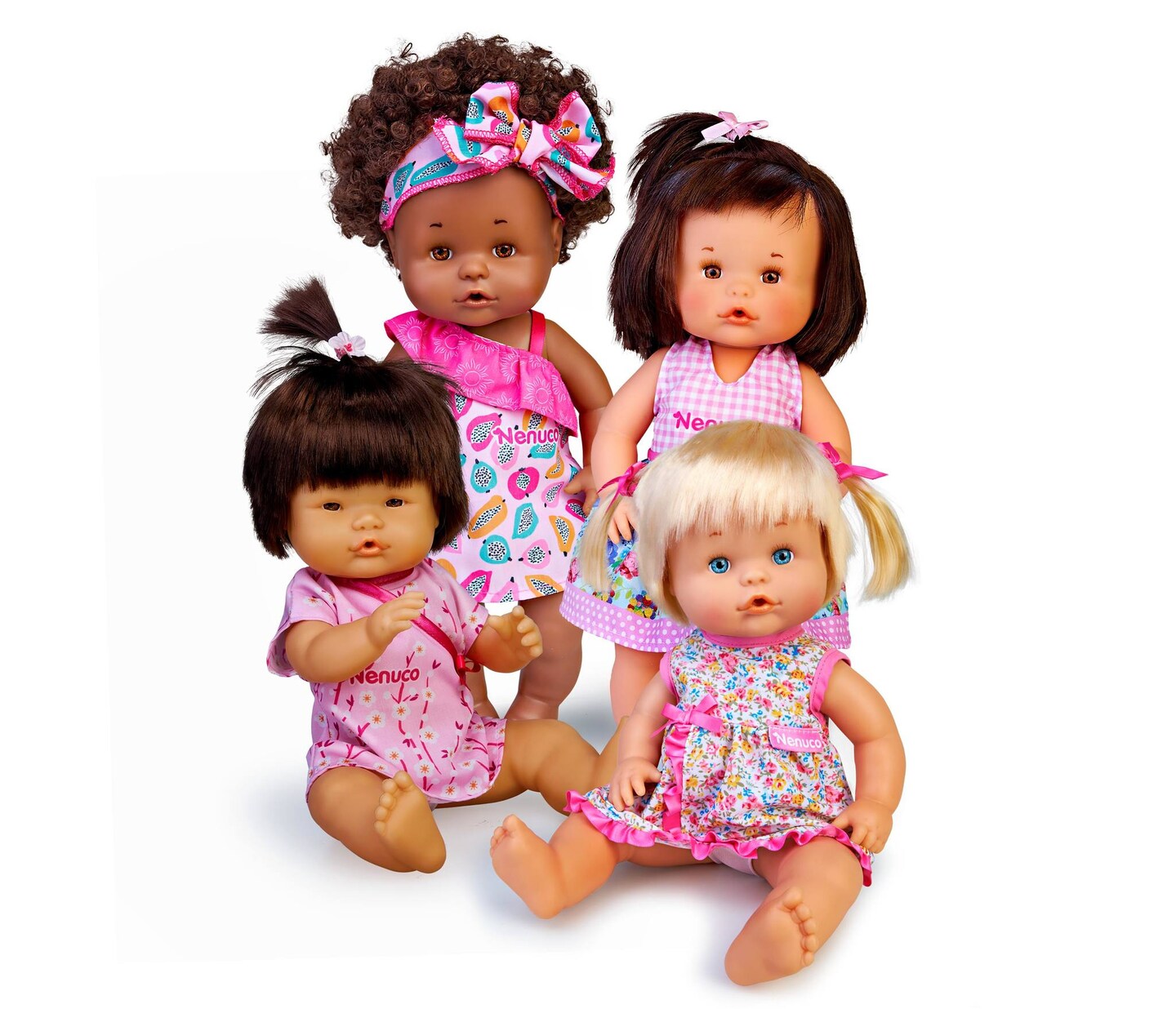 Nenucos of the World Caucasian Baby Doll - Light Skin Tone with Blue Eyes, 12&#x22; Doll