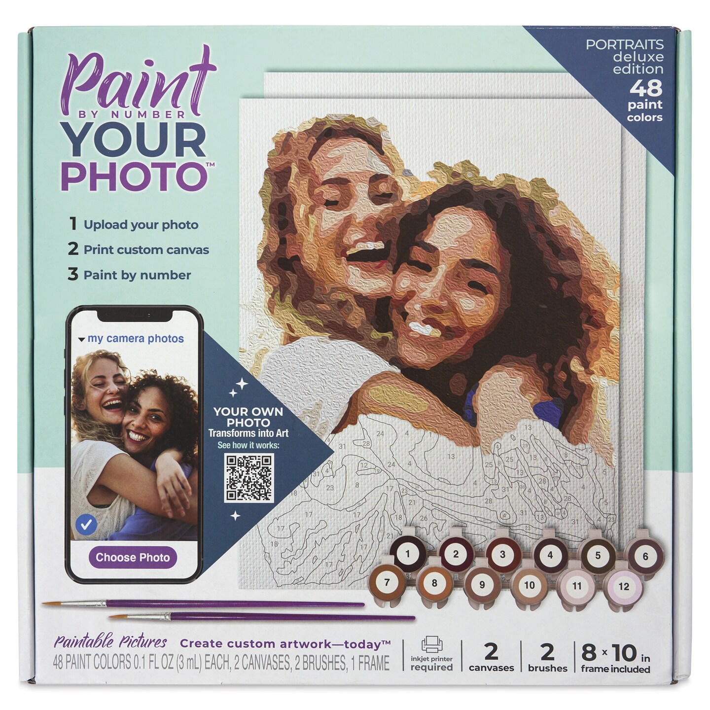 Paintable Picture Paint Your Photo By Number – Portraits Deluxe Edition