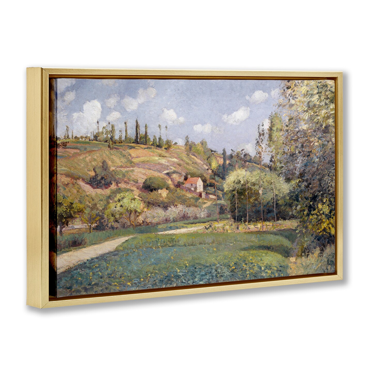 Stupell Industries Rolling Green Hillside Framed Floater Canvas Wall Art Design by CAD Designs