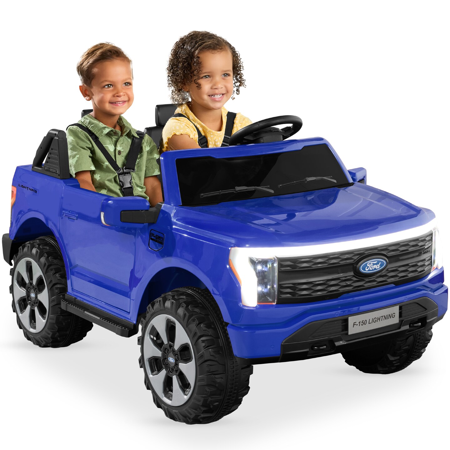 Best Choice Products Kids 24V Ride On Truck Officially Licensed Ford Lightning w/ Remote, LED Lights, 2 Speeds