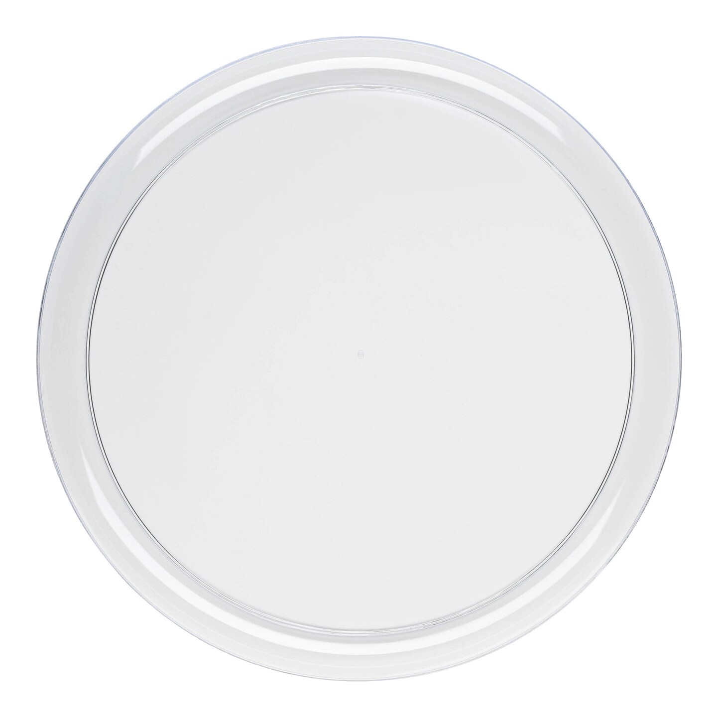 Clear Flat Round Disposable Plastic Dinner Plates - 10" (120 Plates)