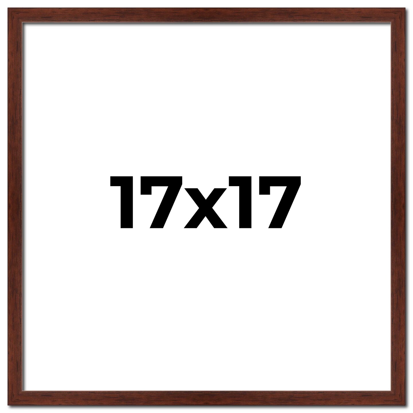 Square Classic Modern Brown Picture Frame - UV Acrylic, Foam Board Backing, Hanging Hardware