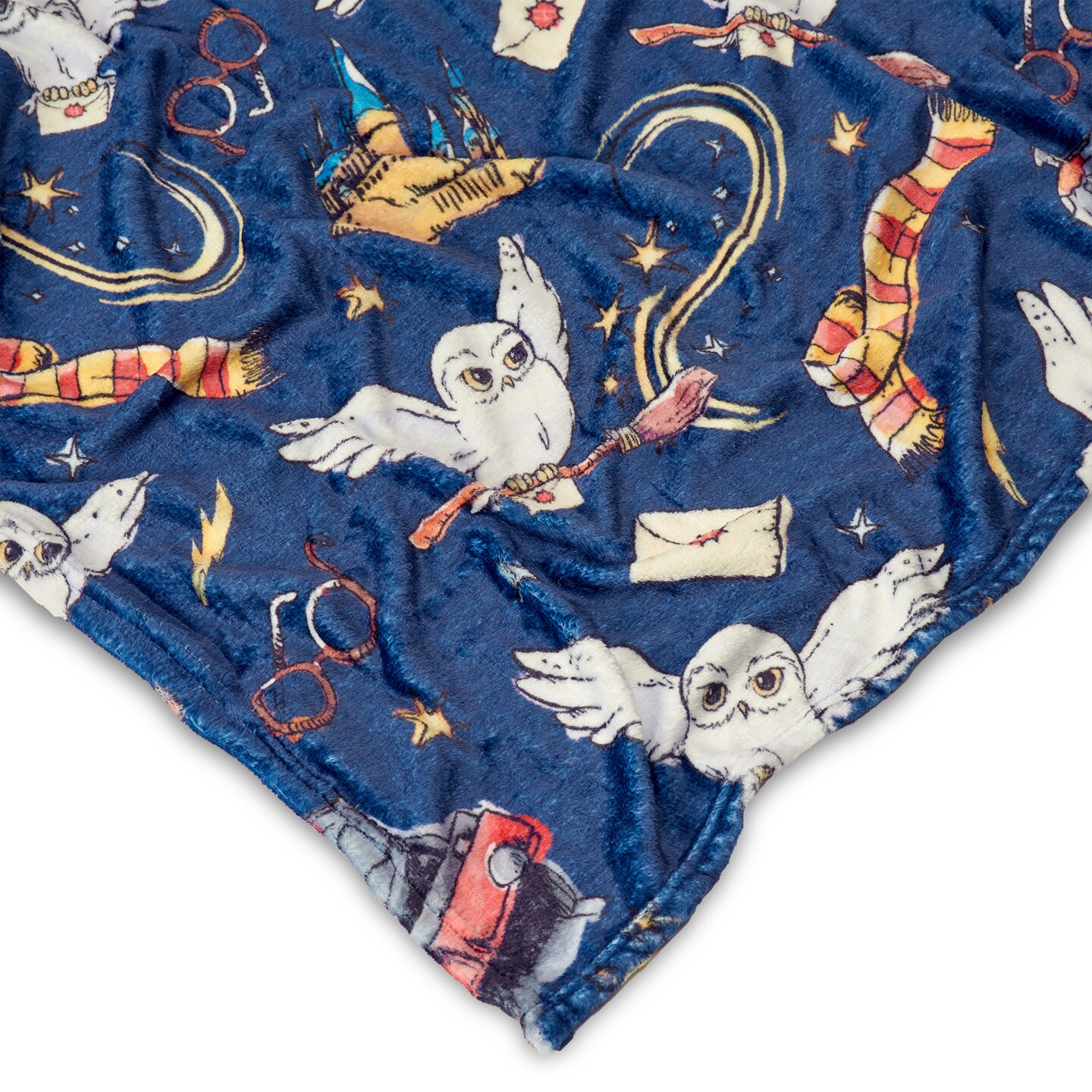 Warner Bros. Harry Potter Hedwig Silk Touch Throw Blanket 50X60 inches and Hugger Set, 11 inches