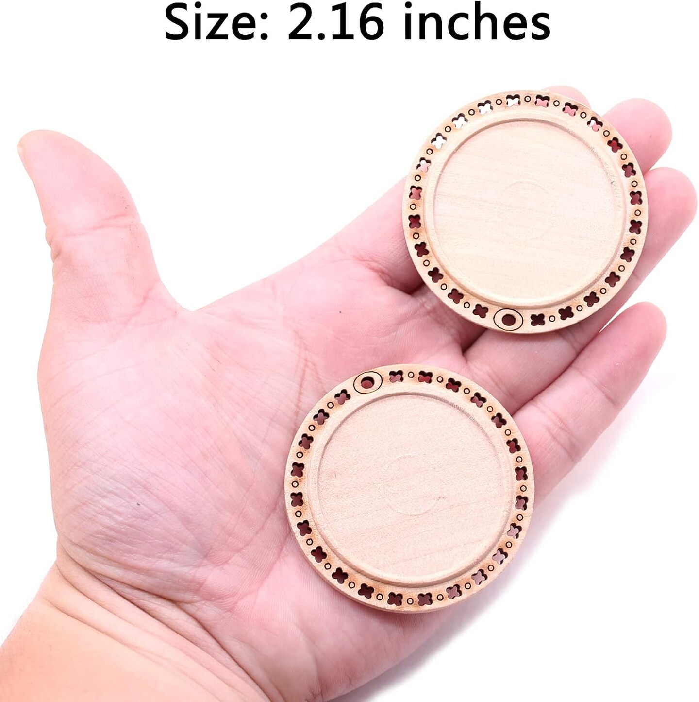 20 Pcs 2.16 inches Natural Wood Slices Craft Unfinished Wood kit Predrilled with Hole Wooden Circles for DIY Crafts Wedding Decorations Christmas Ornaments Arts Wood Slices