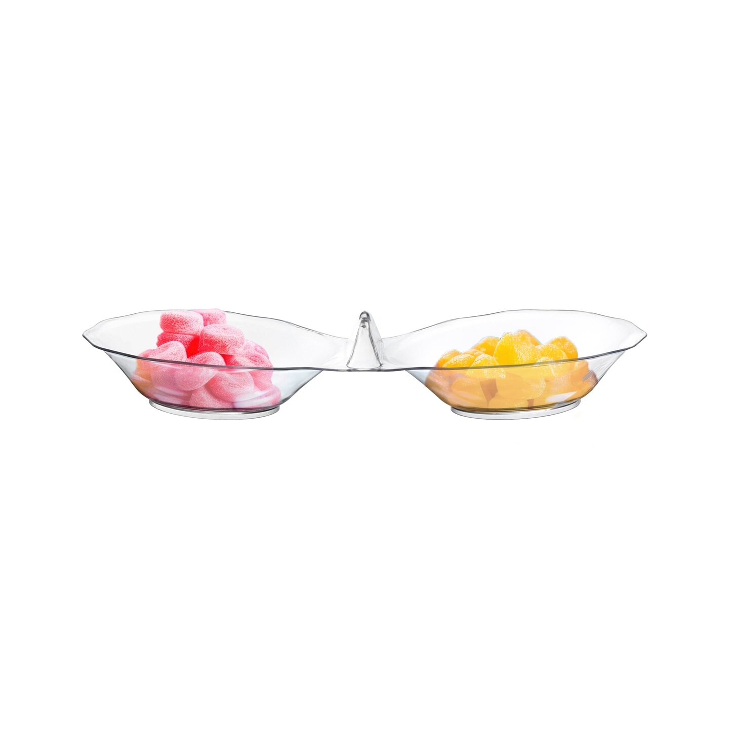 Clear Round 2-Hole Mini Plastic Candy Bowls (288 Bowls)