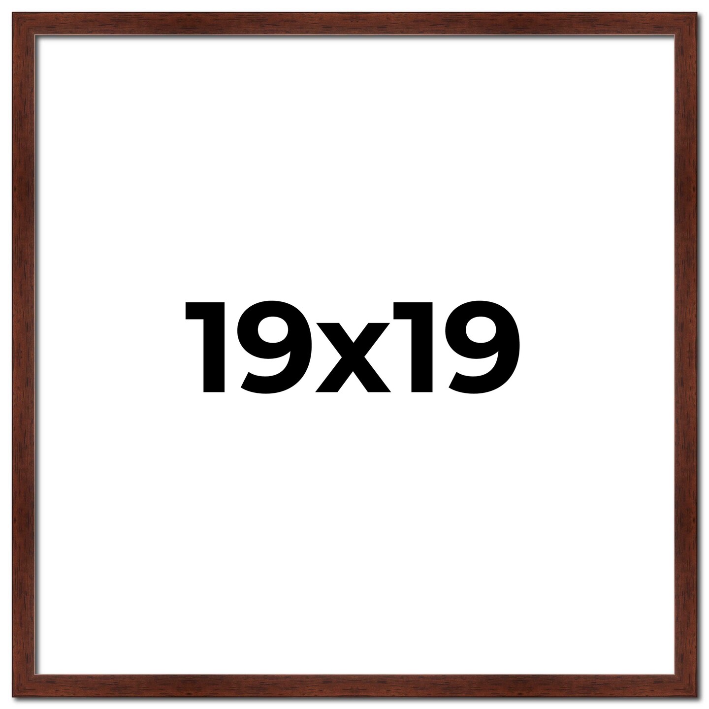 Square Classic Modern Brown Picture Frame - UV Acrylic, Foam Board Backing, Hanging Hardware