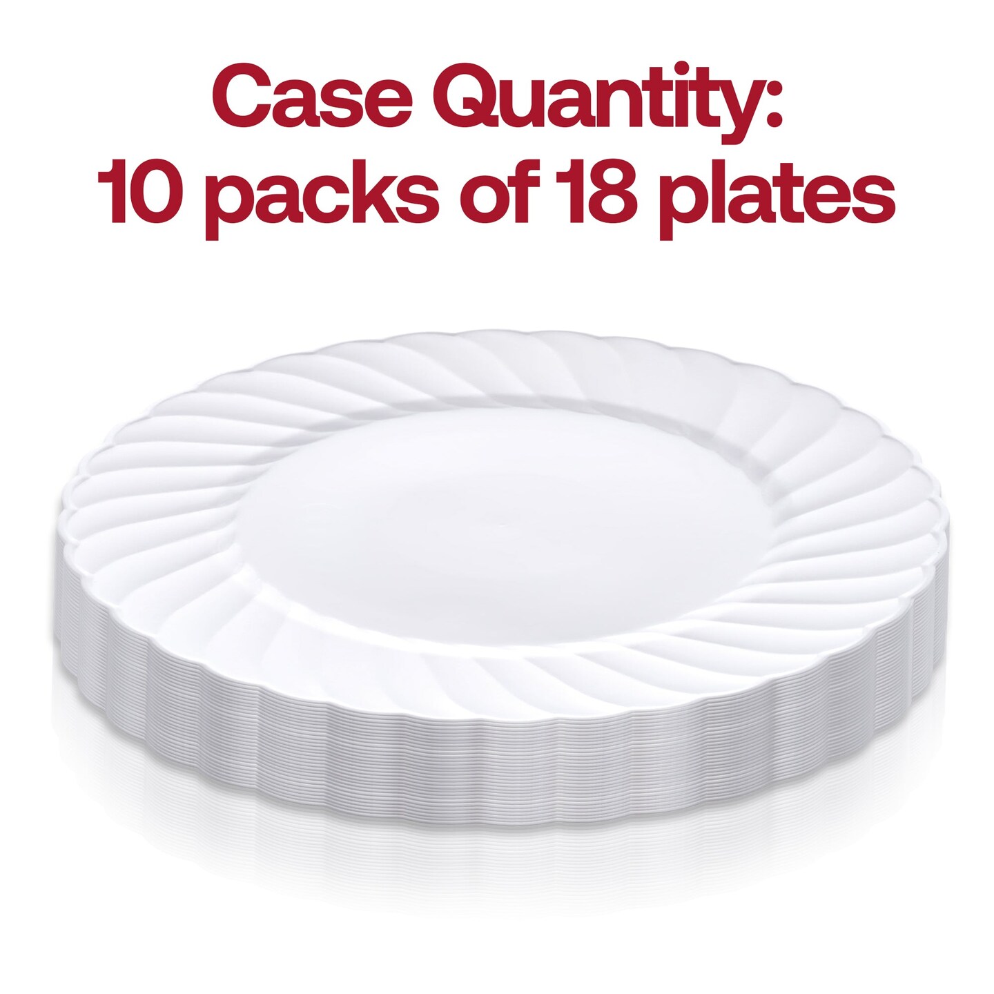 White Flair Plastic Appetizer/Salad Plates - 7.5" (180 Plates)