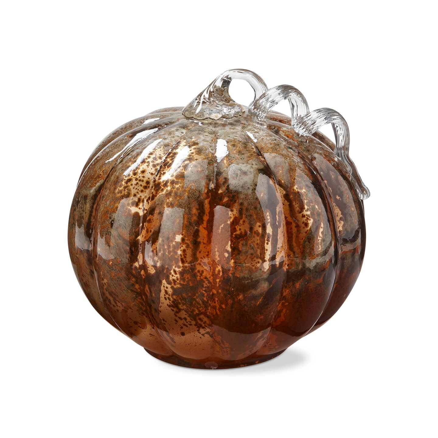 Glass Pumpkin Decor Large