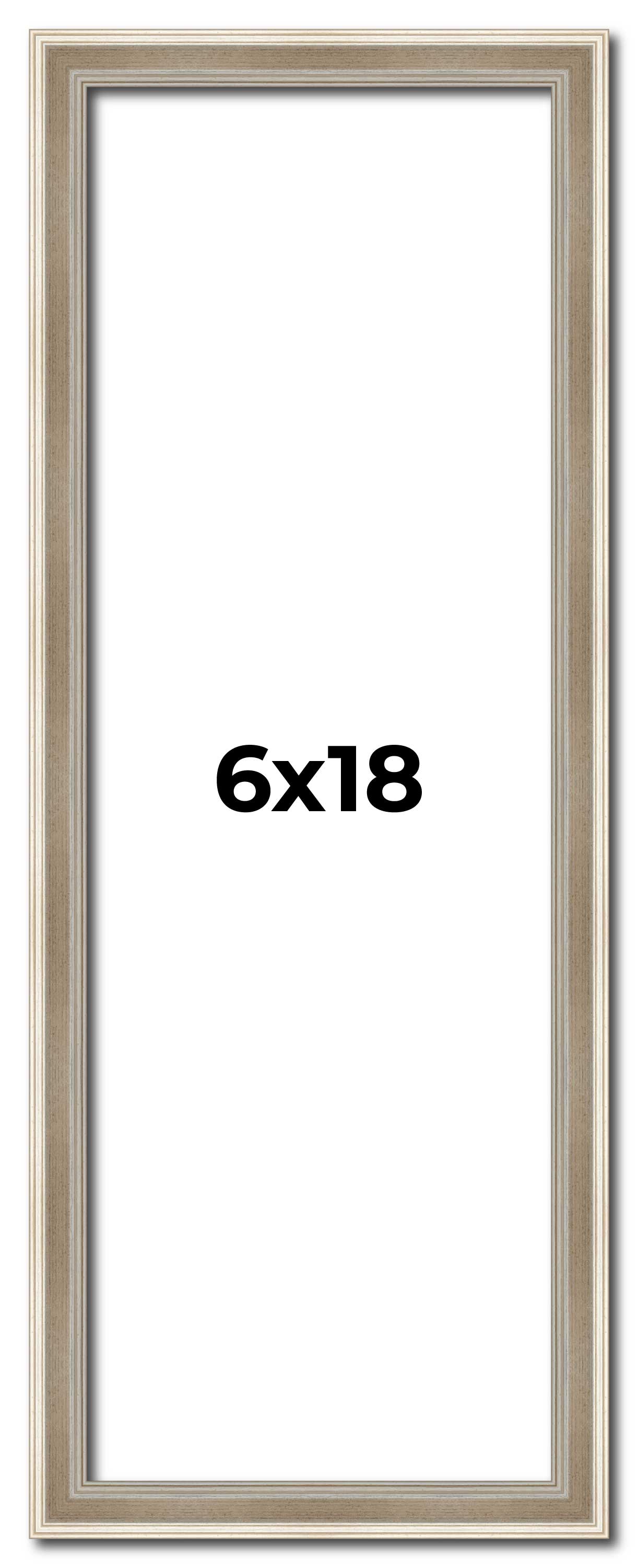 Panoramic Classic Modern Silver Frame - UV Acrylic, Foam Board Backing, Hanging Hardware