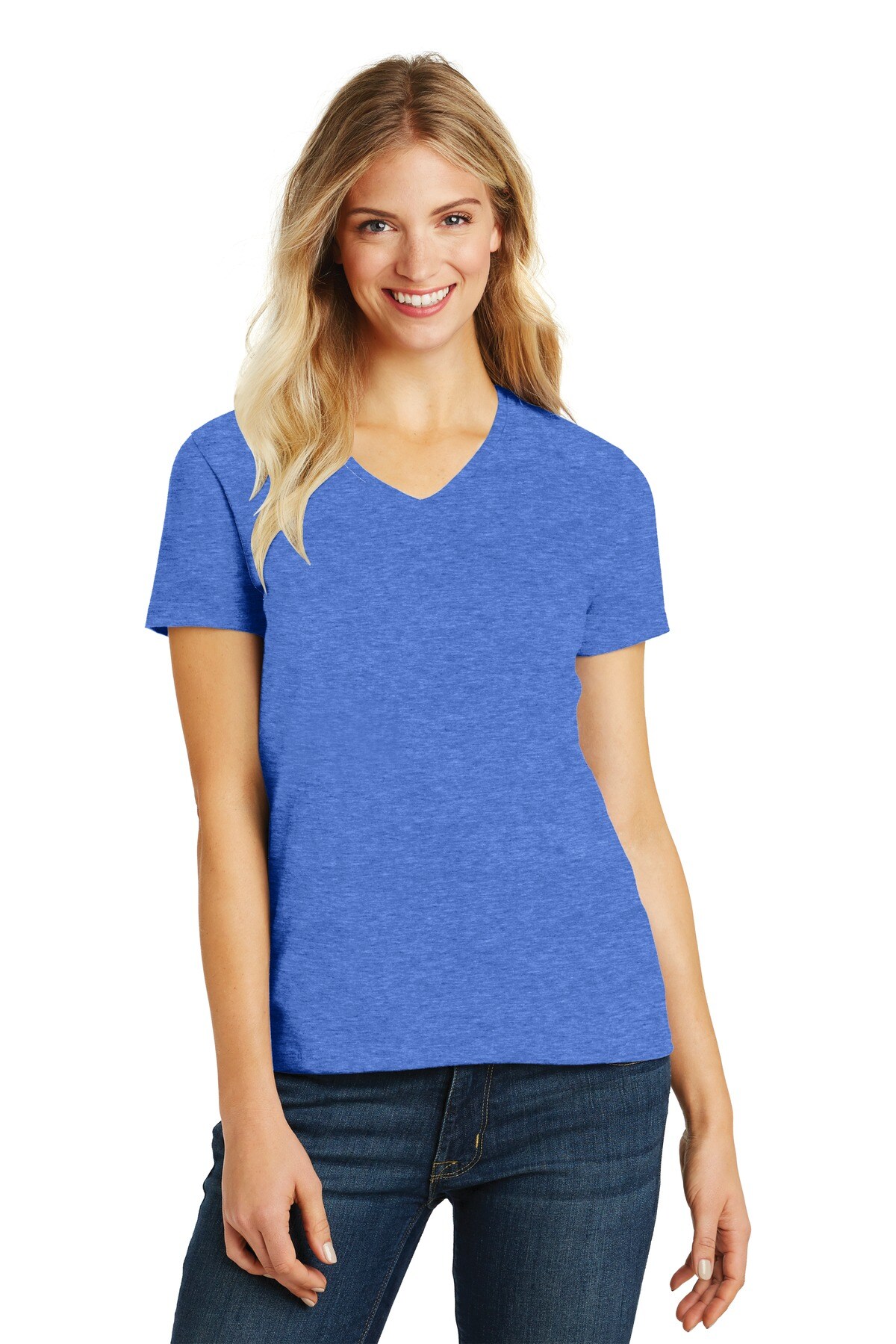 District® Women’s Perfect Blend CVC V-Neck Tee | Michaels