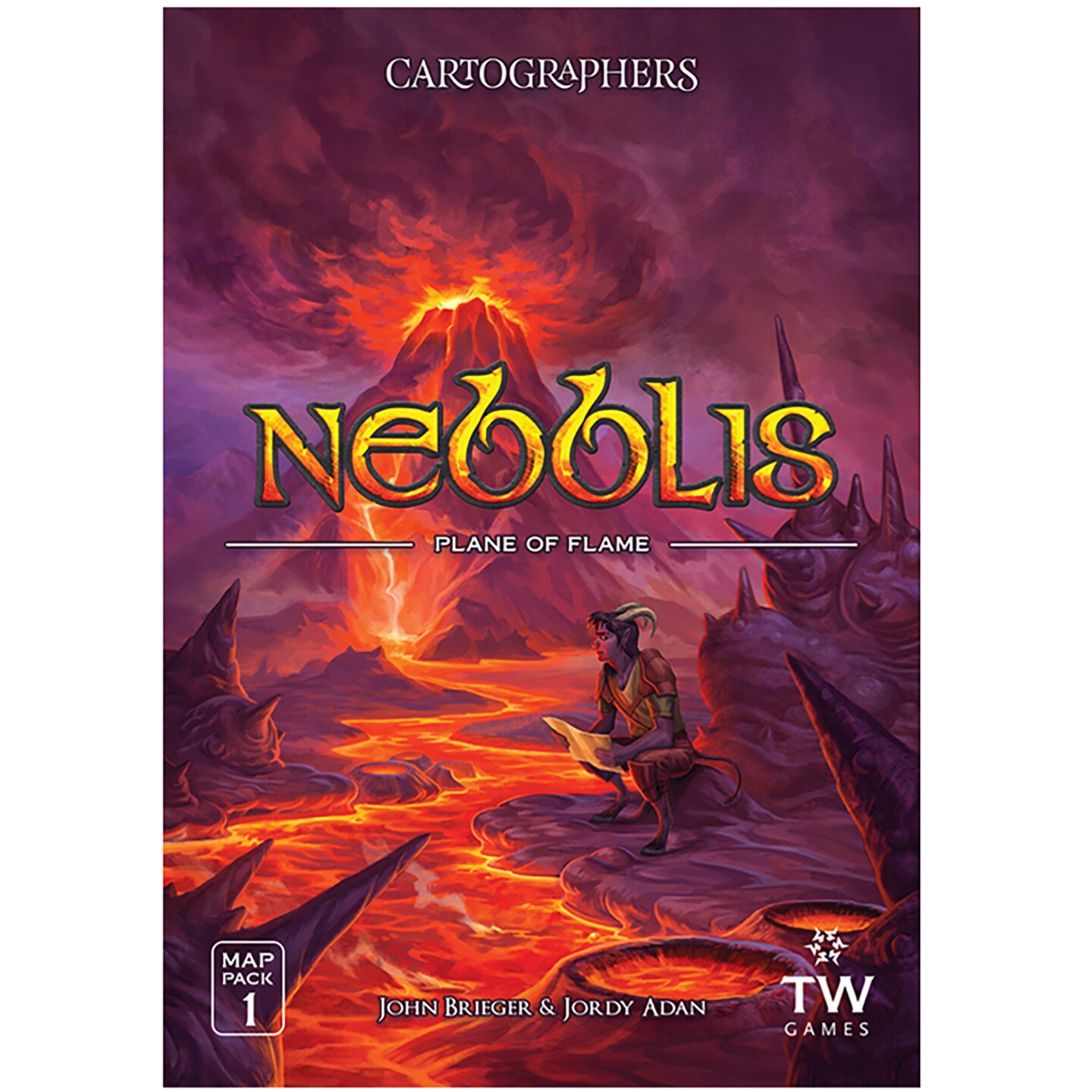 Thunderworks Games - Cartographers: Map Pack 1, Nebblis | Expansion for the Award-Winning Game of Fantasy Map Drawing | Strategy Flip and Write Board Game | Ages 10+ | Family Game for 1-75 Players | 30-45 Minutes