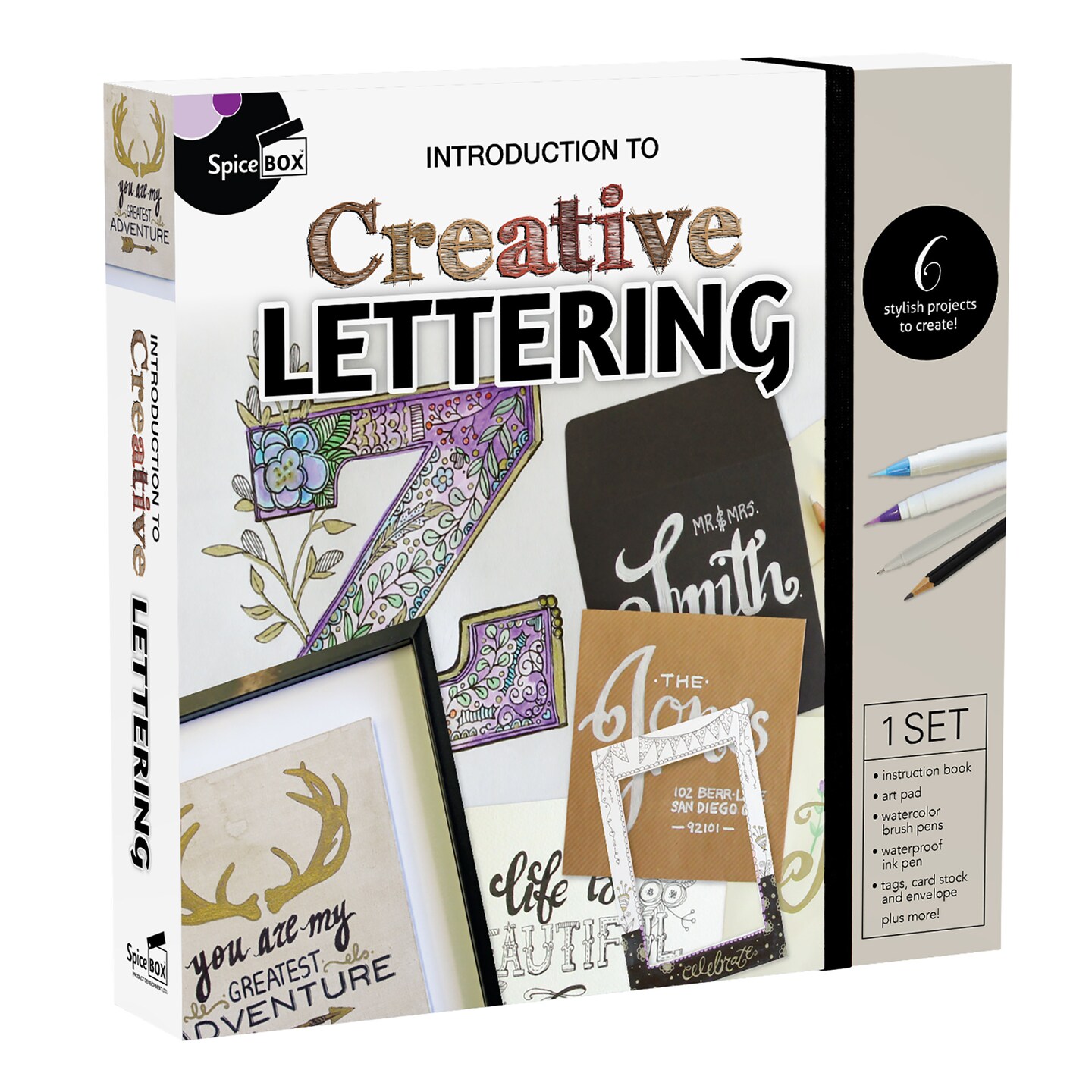 SpiceBox Introduction to Creative Lettering Kit - Unleash Your Inner Artist and Turn Words into Beautiful Art