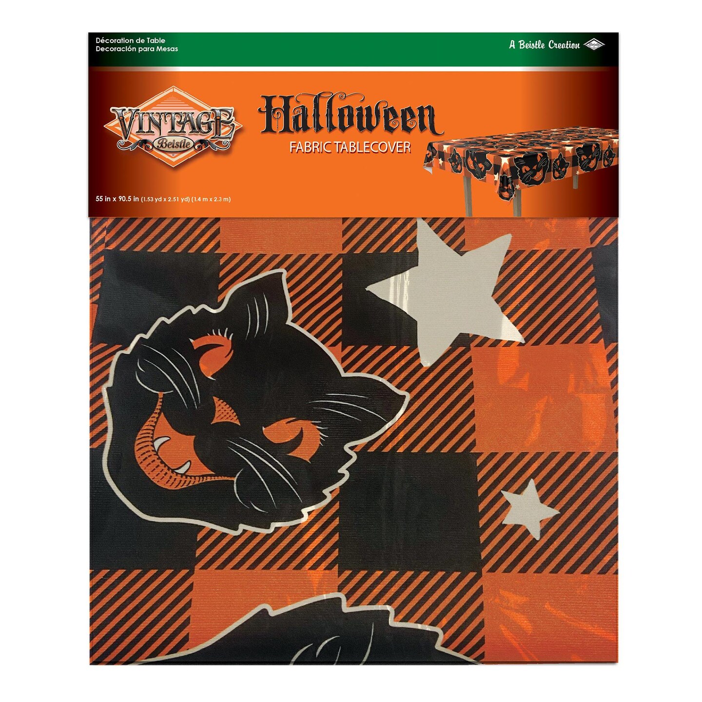 12 Pack Beistle Vintage Halloween Fabric Tablecover