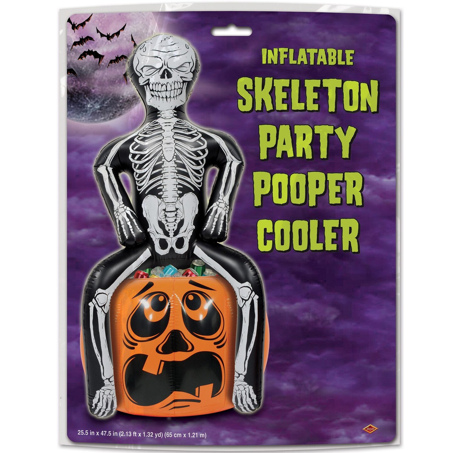 6 Pack Beistle Halloween Inflatable Skeleton Party Pooper Cooler