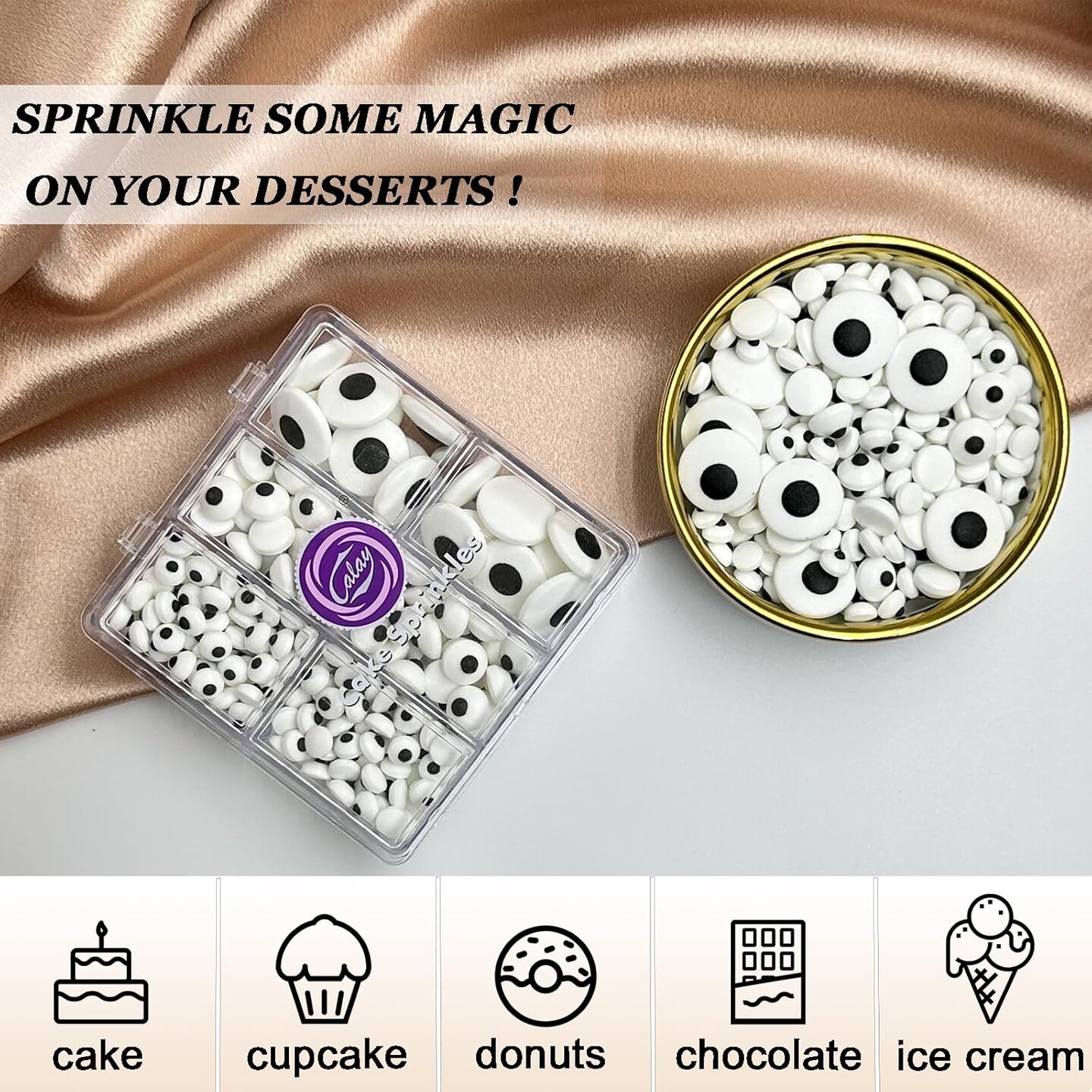 Candy Eyes Sprinkles for Cake Decorating Edible