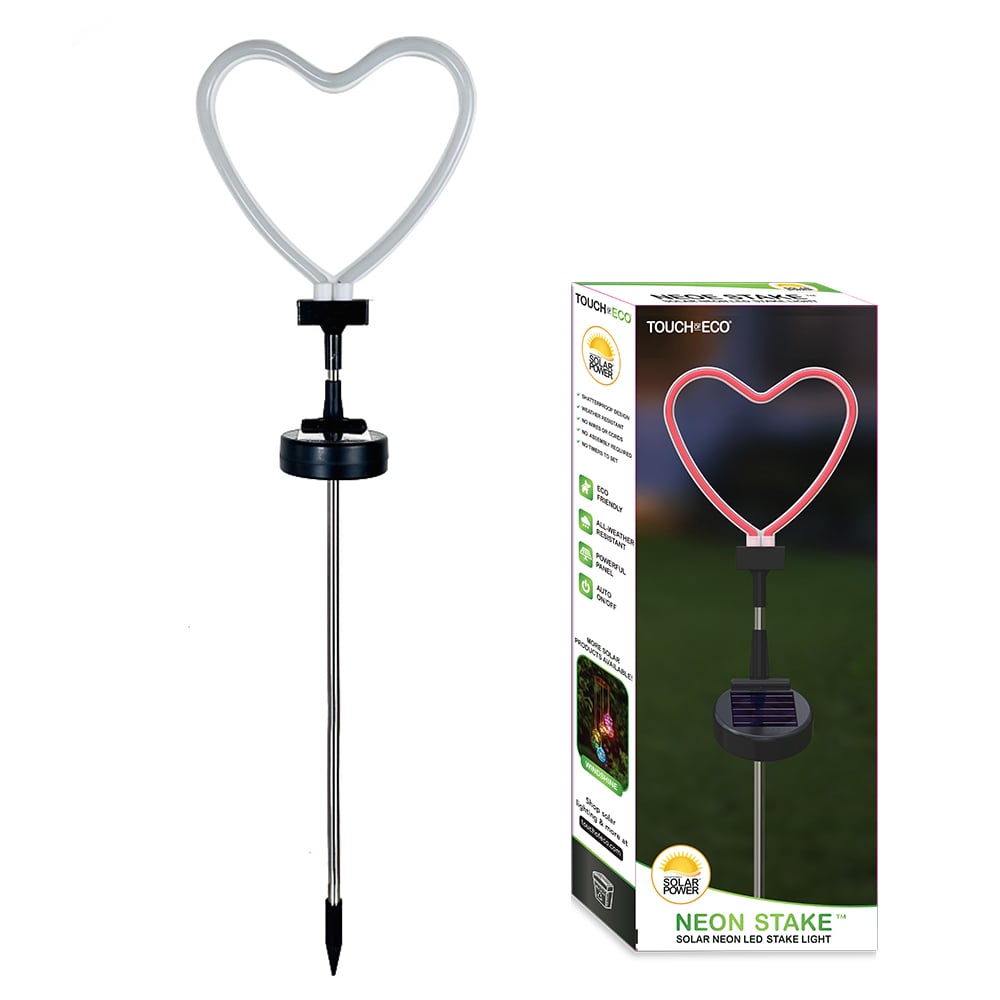 Solar Led Neon Garden Stake Light 4 Styles Outdoor Colorful Decorative Eco-Friendly