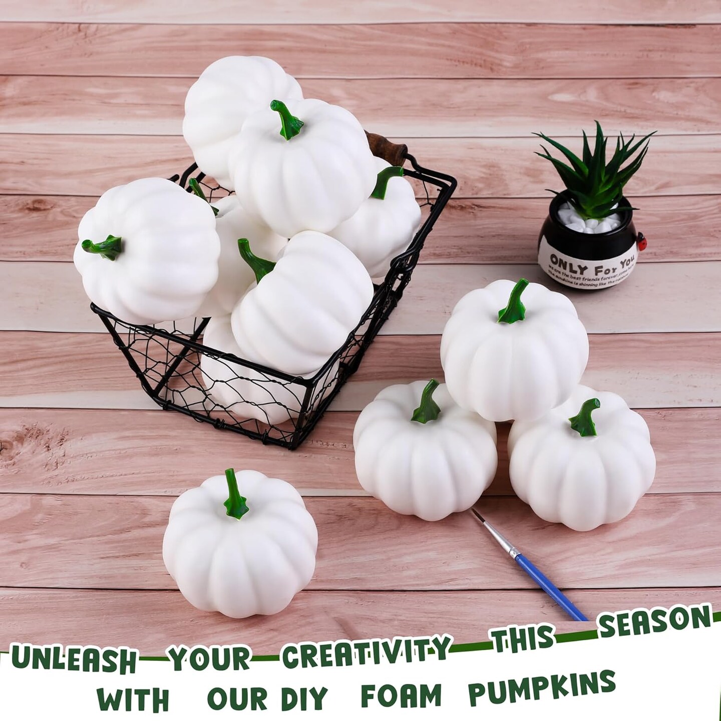 Inches Fake Small Pumpkins Fall Harvest Pumpkins Lifelike Foam Pumpkins Realistic Pumpkin for Halloween, Thanksgiving Home, Garden Decor