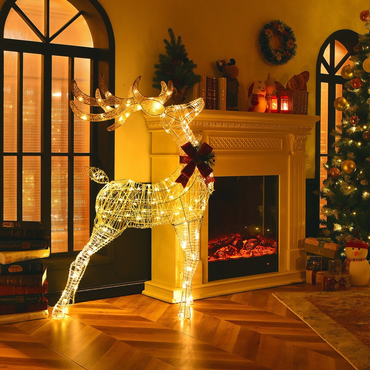 53 Pre-Lit Led Light Up Reindeer Christmas Lighted Reindeer Holiday Decor
