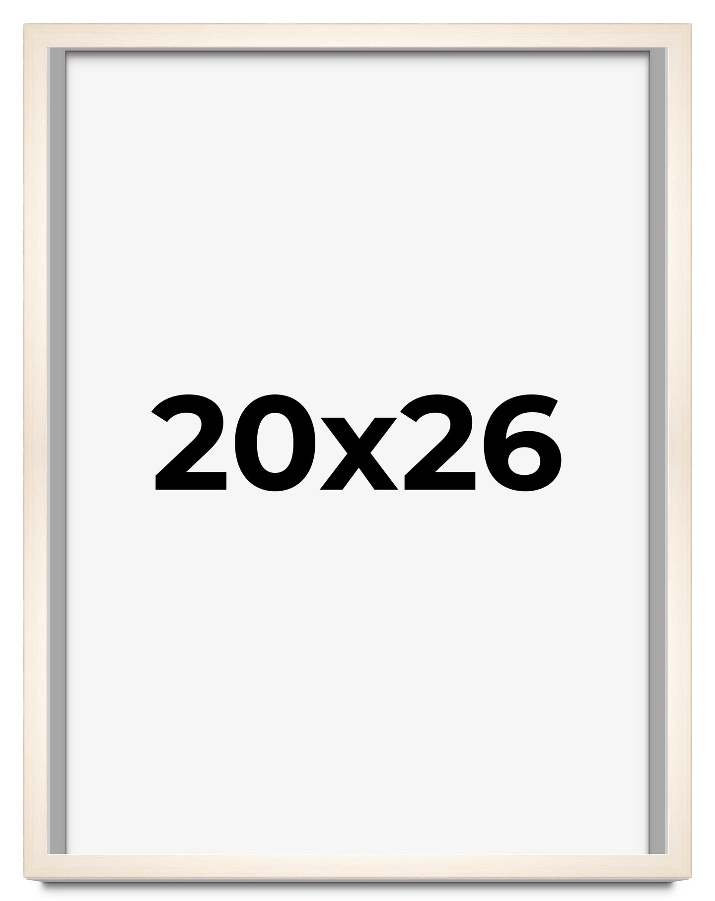 Minimalist White Picture Frame - UV Acrylic, Foam Board Backing, Hanging Hardware