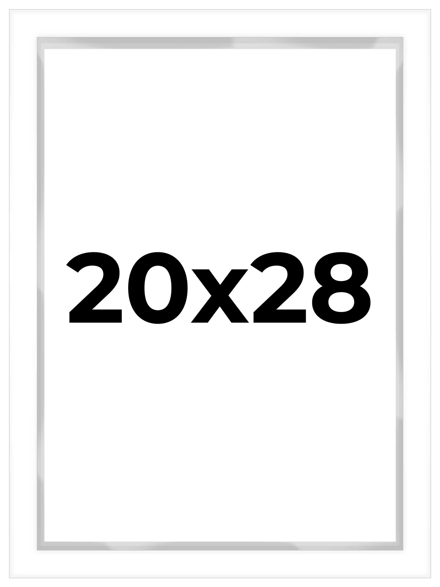 Modern Shadow Box 1&#x22; Depth White Picture Frame - UV Acrylic, Backing, Hanging Hardware