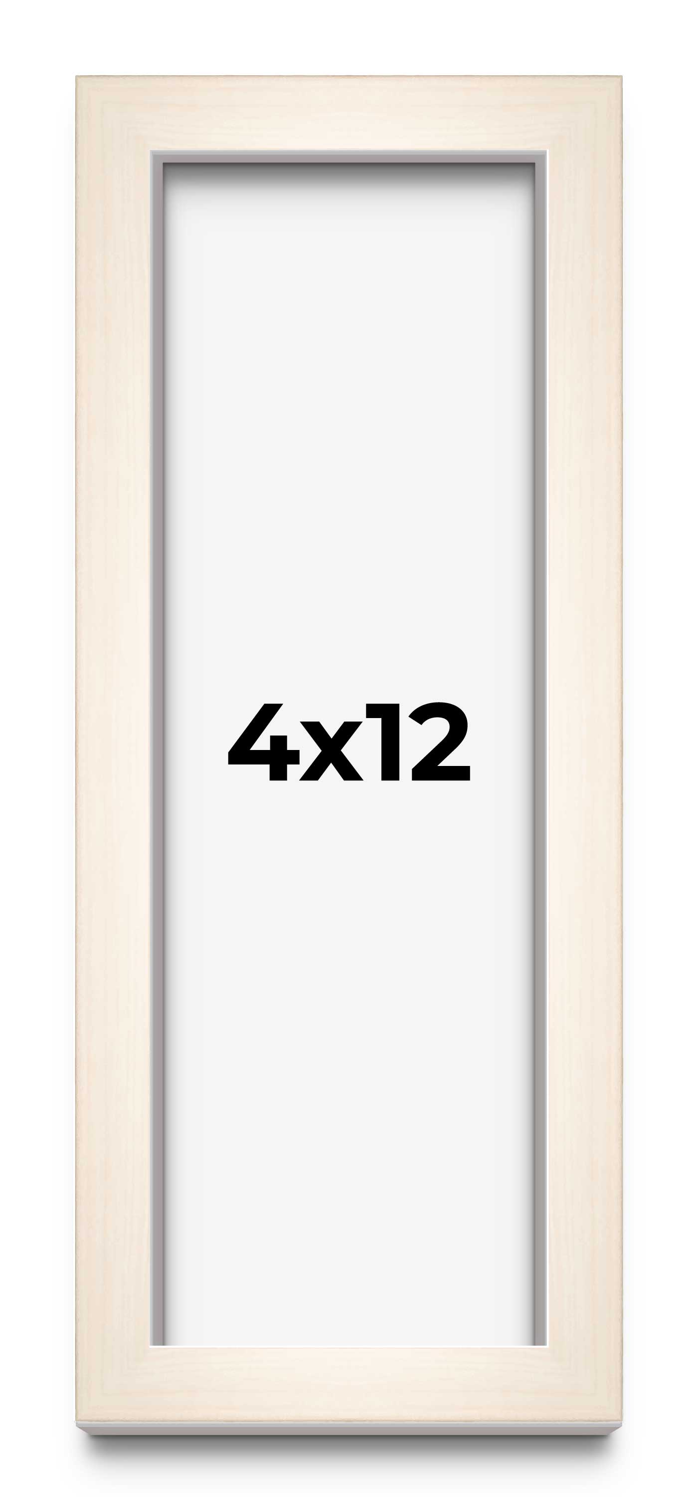 Panoramic Shadow Box 3/4" Depth White Picture Frame - UV Acrylic, Backing, Hanging Hardware