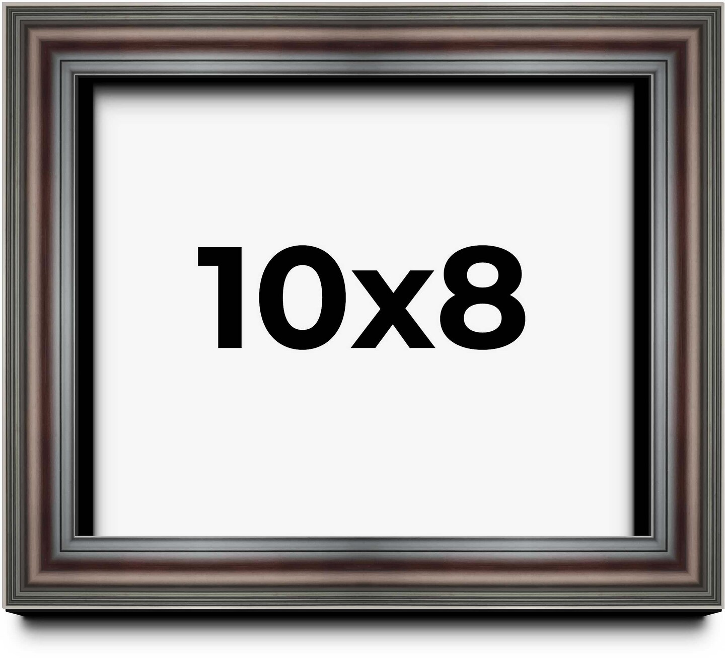 10x8 Shadow Box 1.75" Deep Brown Picture Frame - UV Acrylic, Foam Board Backing, Hanging Hardware