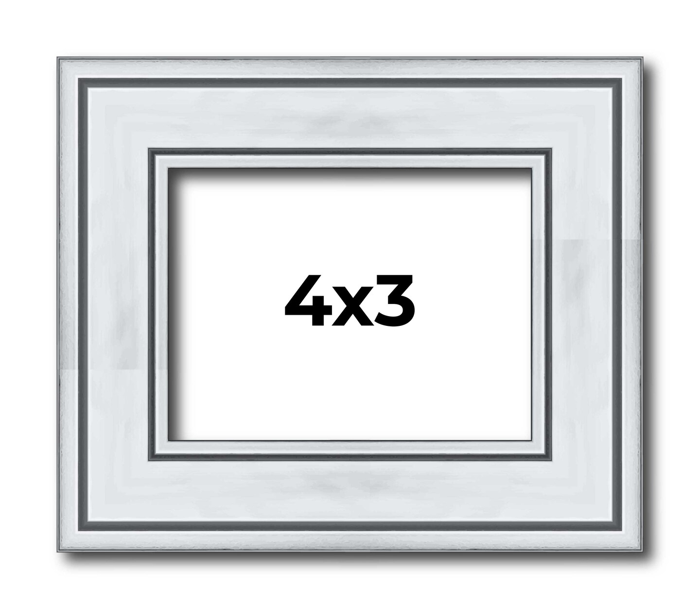 Photo Size Classic Silver Picture Frame - UV Acrylic, Foam Board Backing, Hanging Hardware