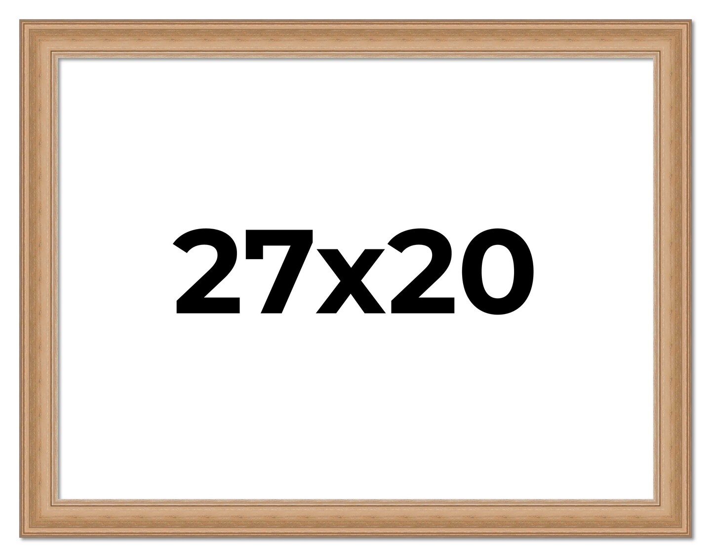 20x27 Weathered Picture Frame with UV-Resistant Acrylic &#x26; Acid Free Backing, Available in 5 Finishes - Black, Gold, Red, White, Natural