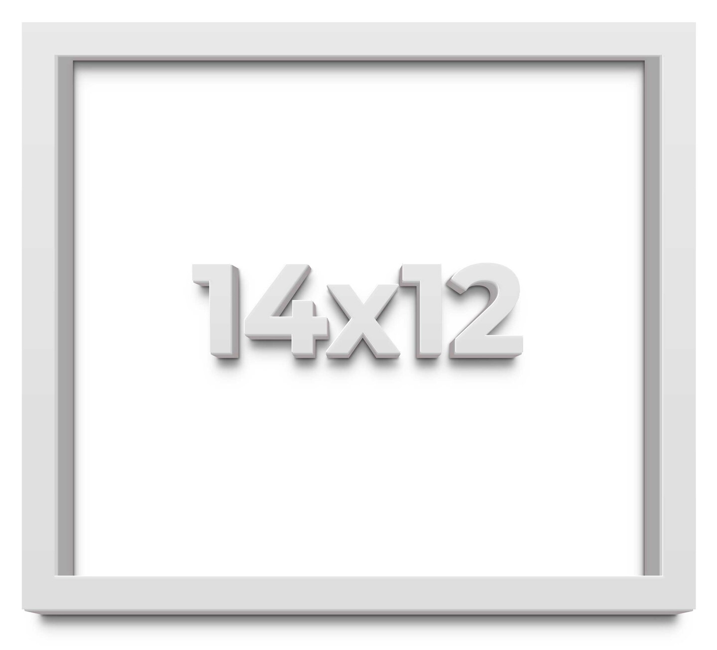 12x14 Shadow Box 1.5&#x22; Depth Picture Frame with UV-Resistant Acrylic &#x26; Acid Free Backing, Available in 5 Finishes - Black, Brown, Gold, Silver, White
