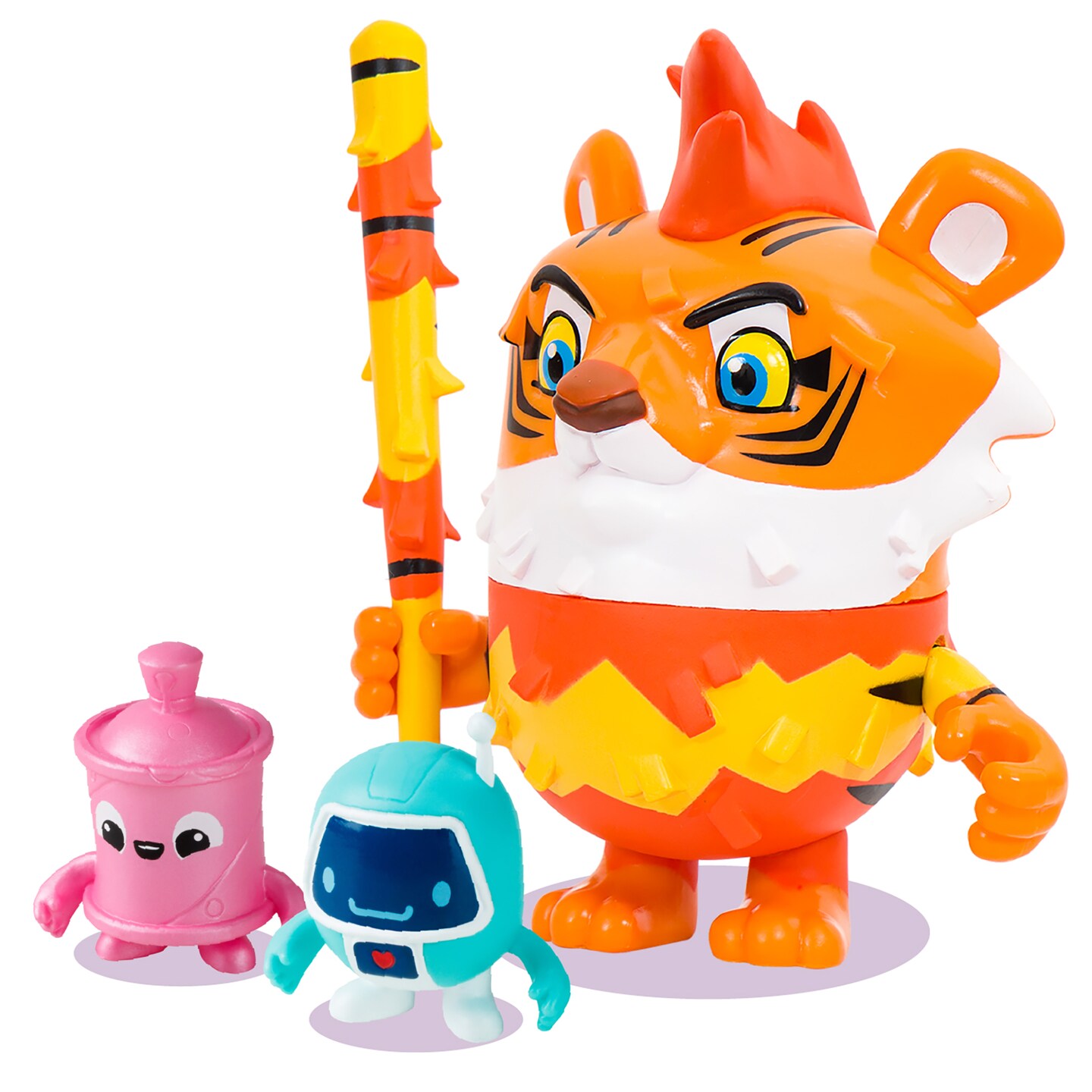 Pinata Smashlings: Pinata Box - Mo The Tiger 5&#x22; Pinata Character Figure w/ Stick