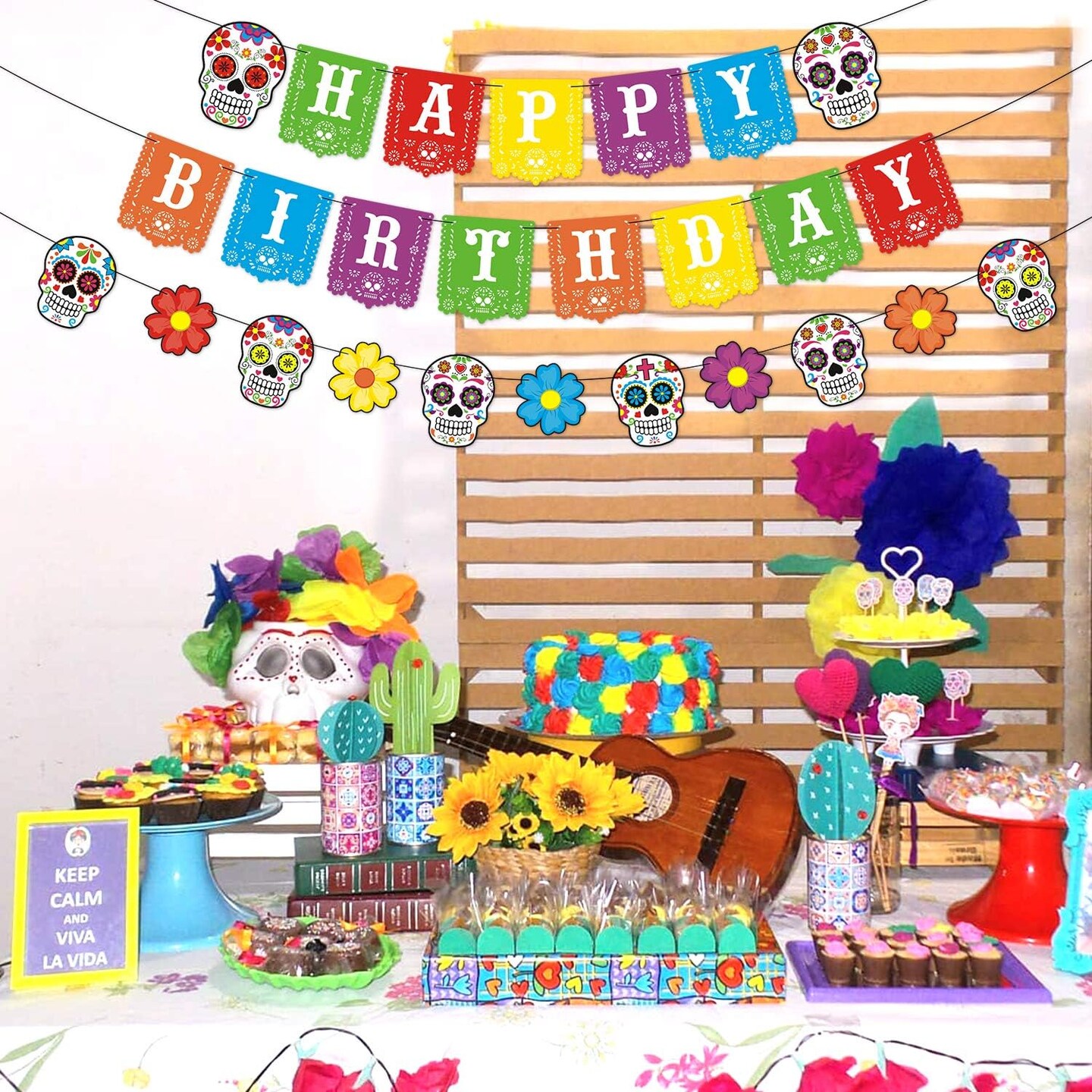 Day of the Dead Happy Birthday Banner