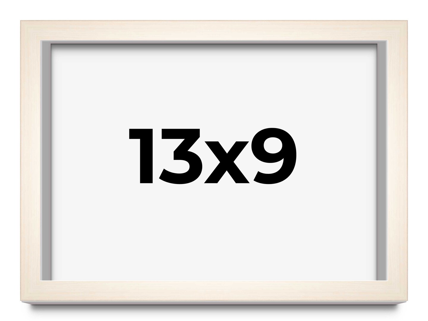 Photo Size Minimalist White Picture Frame - UV Acrylic, Foam Board Backing, Hanging Hardware