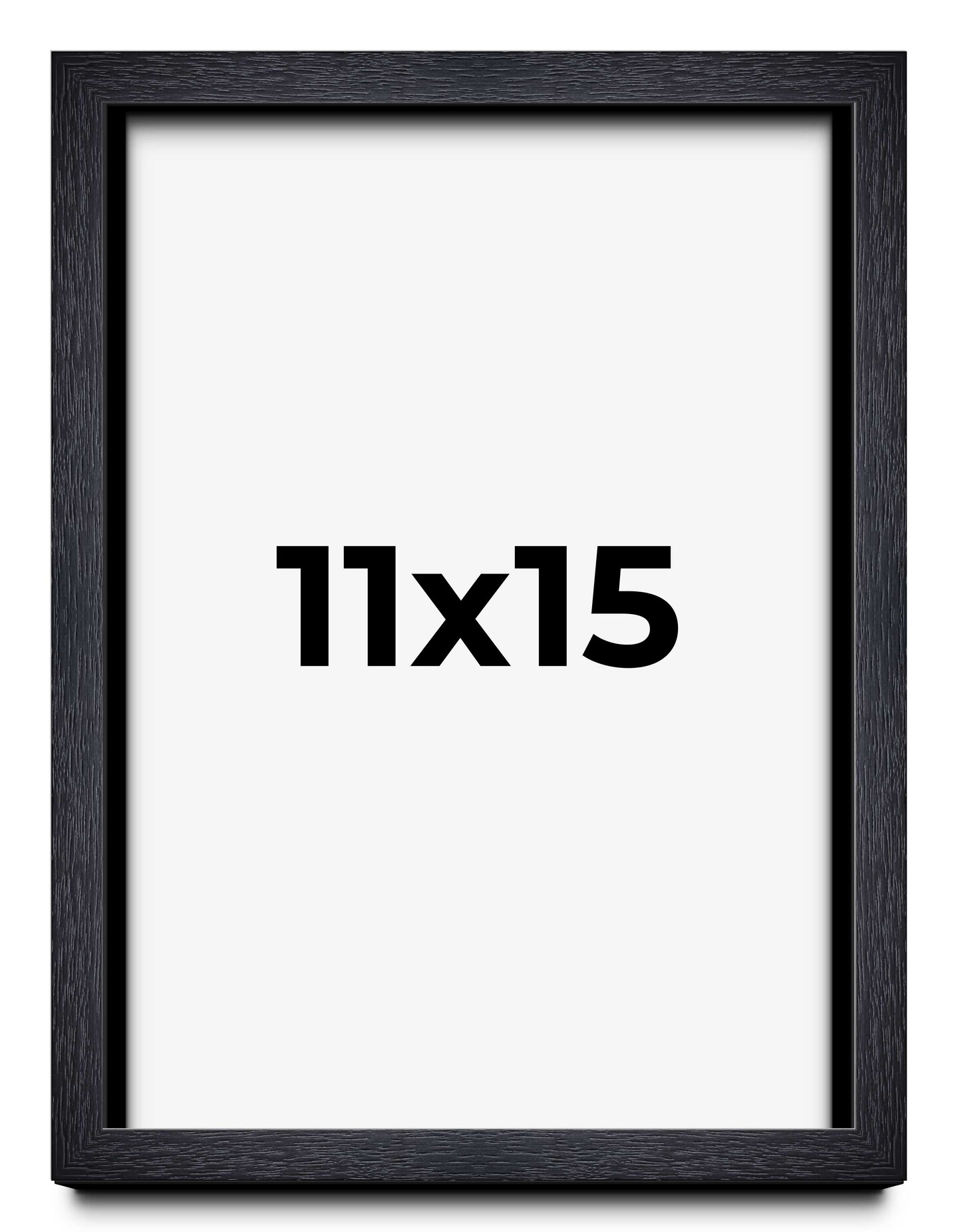 11x15 Shadow Box 1" Depth Black Picture Frame - UV Acrylic, Backing, Hanging Hardware