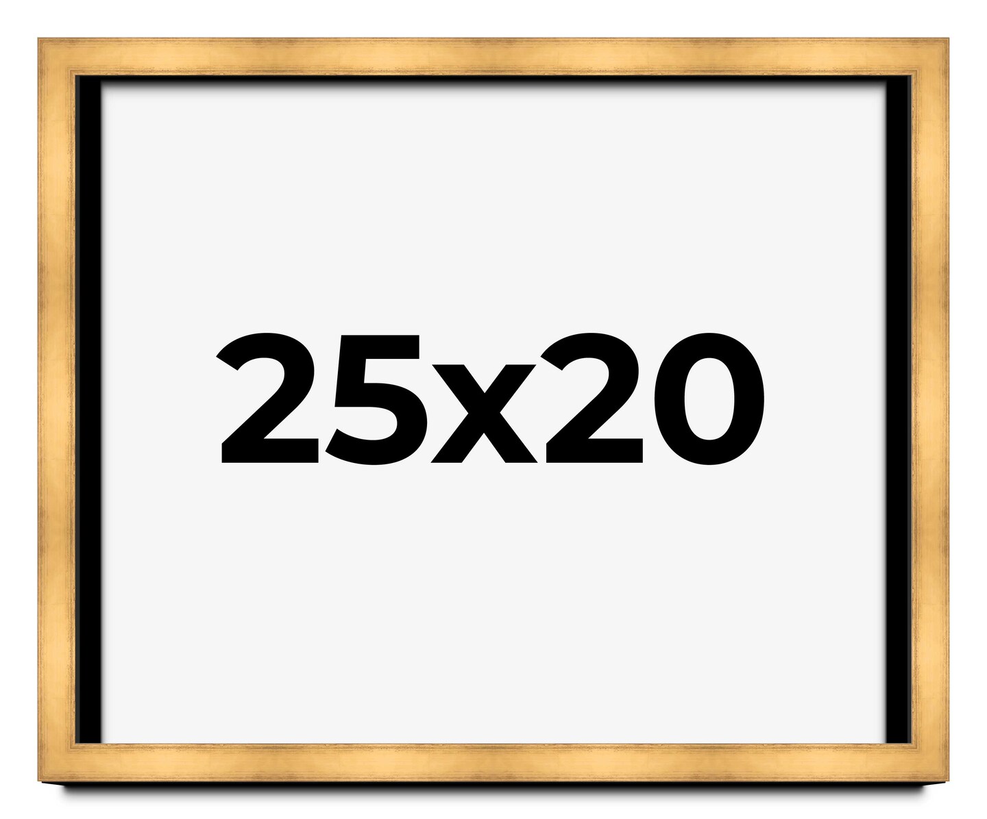 Shadow Box 1.5" Depth Gold Picture Frame - UV Acrylic, Backing Board, Hanging Hardware