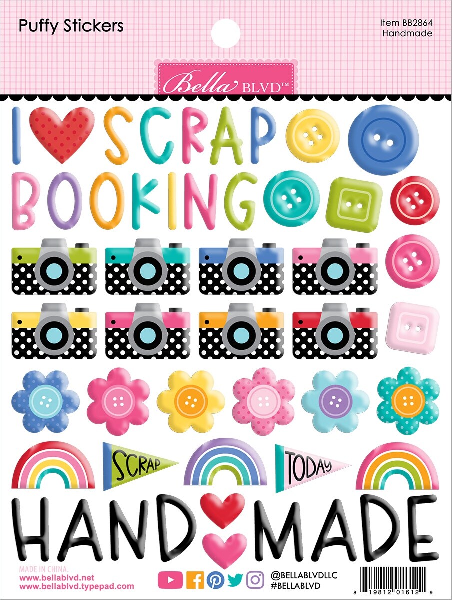 Let&#x27;s Scrapbook! Puffy Stickers-Handmade