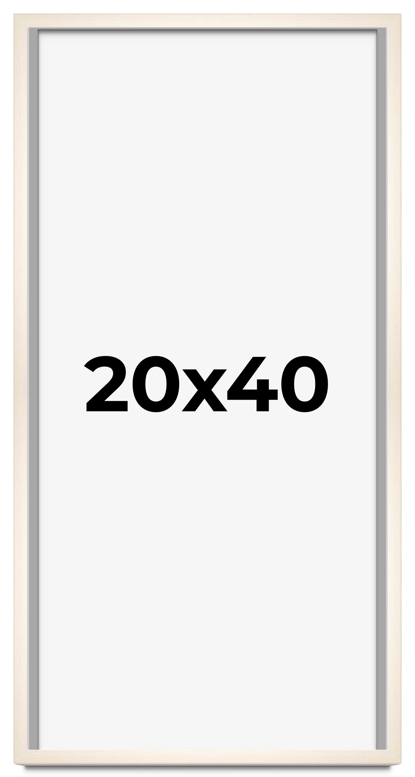 Panoramic Minimalist White Picture Frame - UV Acrylic, Foam Board Backing, Hanging Hardware