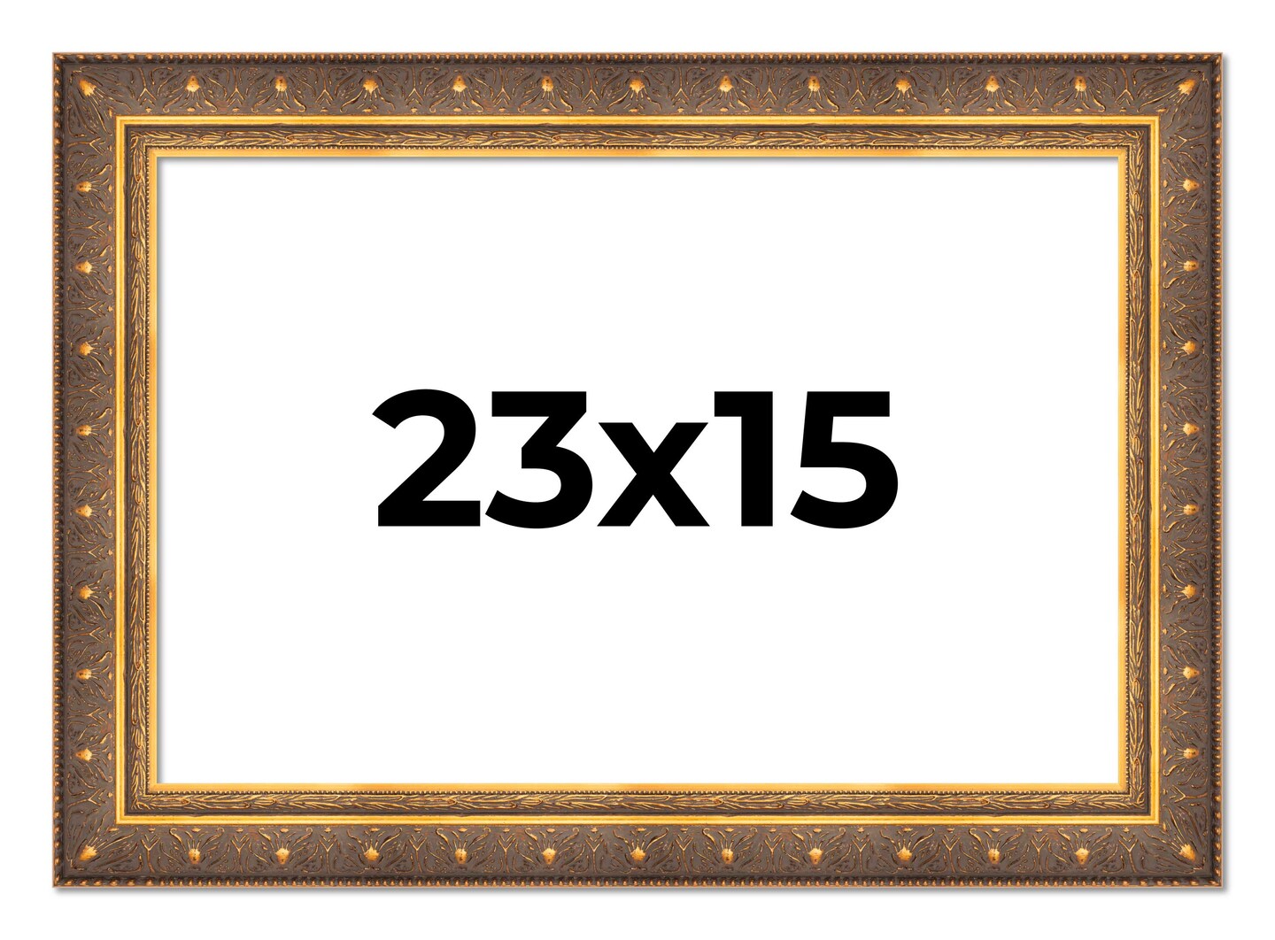 15x23 Museum Picture Frame with UV-Resistant Acrylic & Acid Free Backing, Available in 4 Finishes - Black, Brown, Gold, Silver
