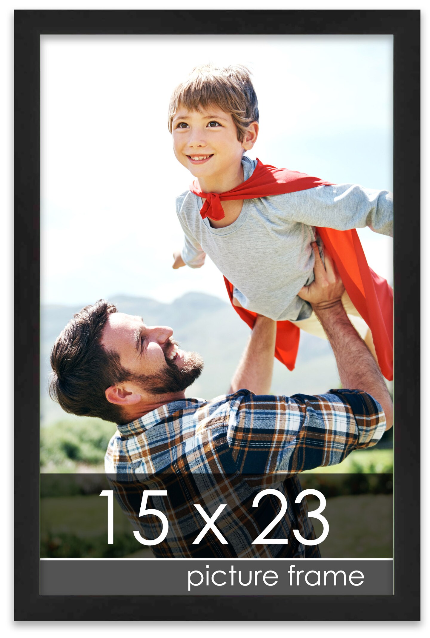 15x23 Decor Picture Frame with UV-Resistant Acrylic &#x26; Acid Free Backing, Available in 2 Finishes - Black and Brown