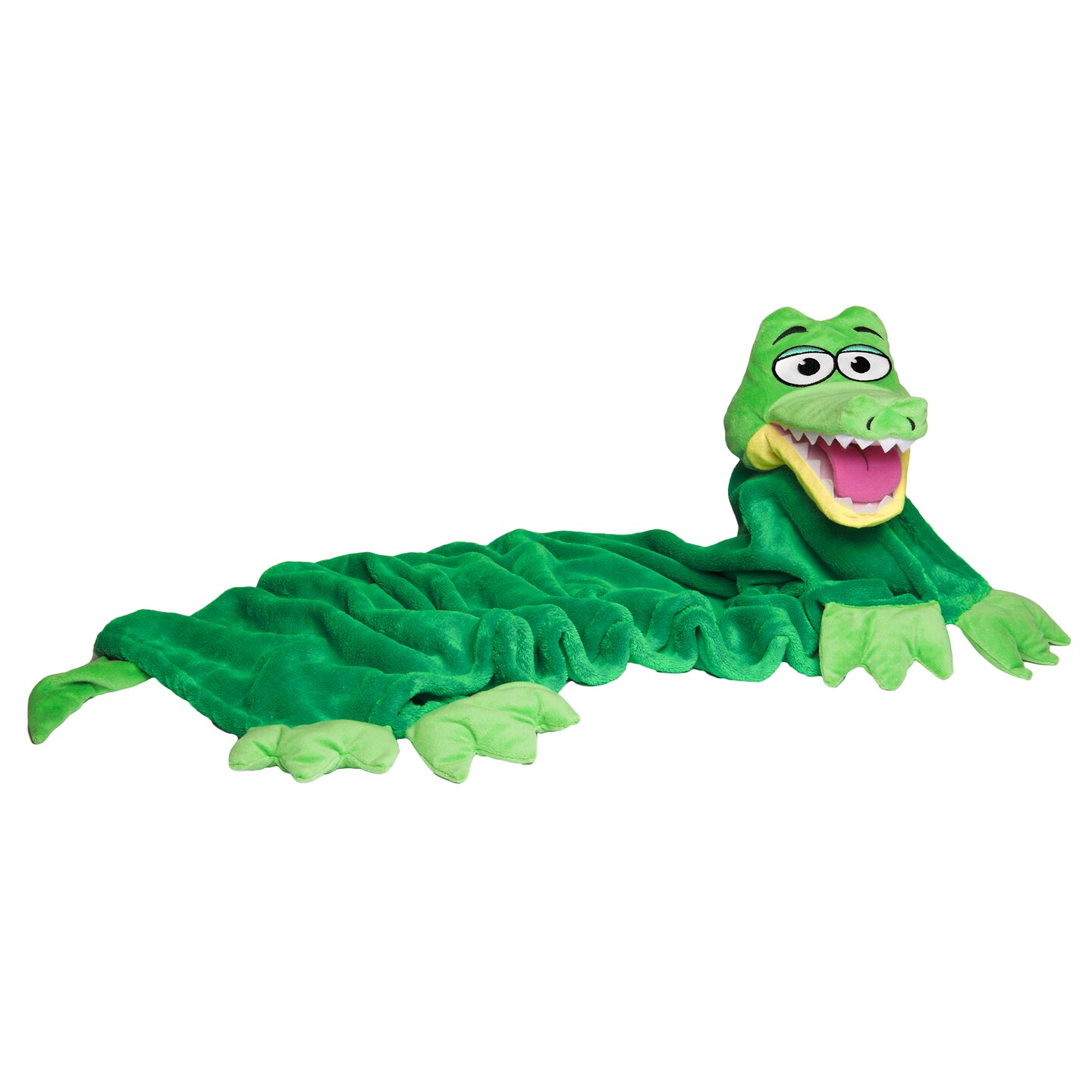 Cuddleuppets: Gator - Green, 2-In-1: Plush Puppet &#x26; Blanket, Soft Animal Character, Play All Day &#x26; Cuddle All Night, Kids Companion, Machine Washabl