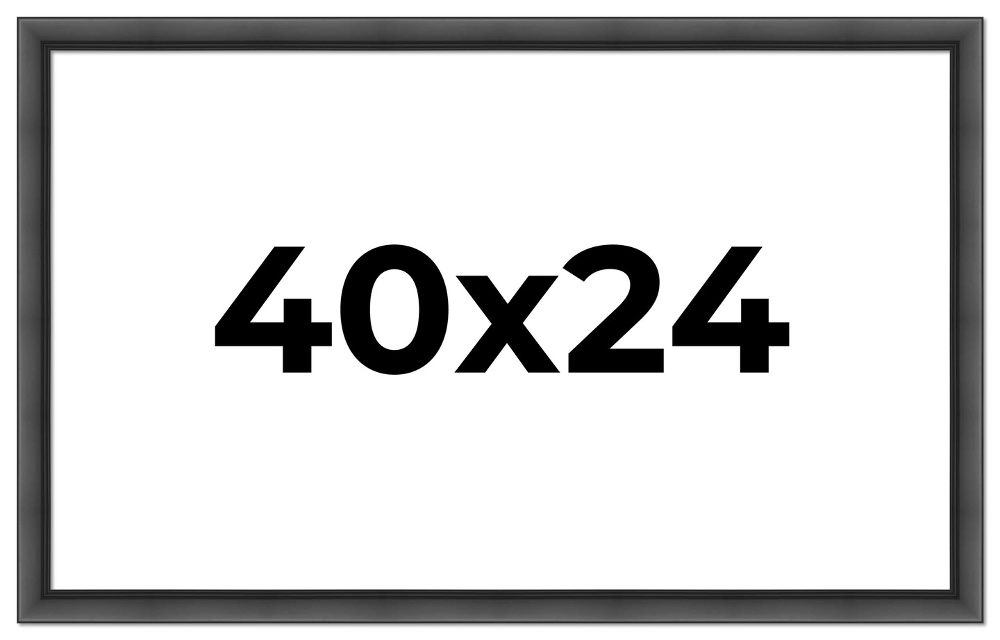 24x40 Refined Picture Frame with UV-Resistant Acrylic & Acid Free Backing, Available in 5 Finishes - Black, Blue, Gold, Silver, and White
