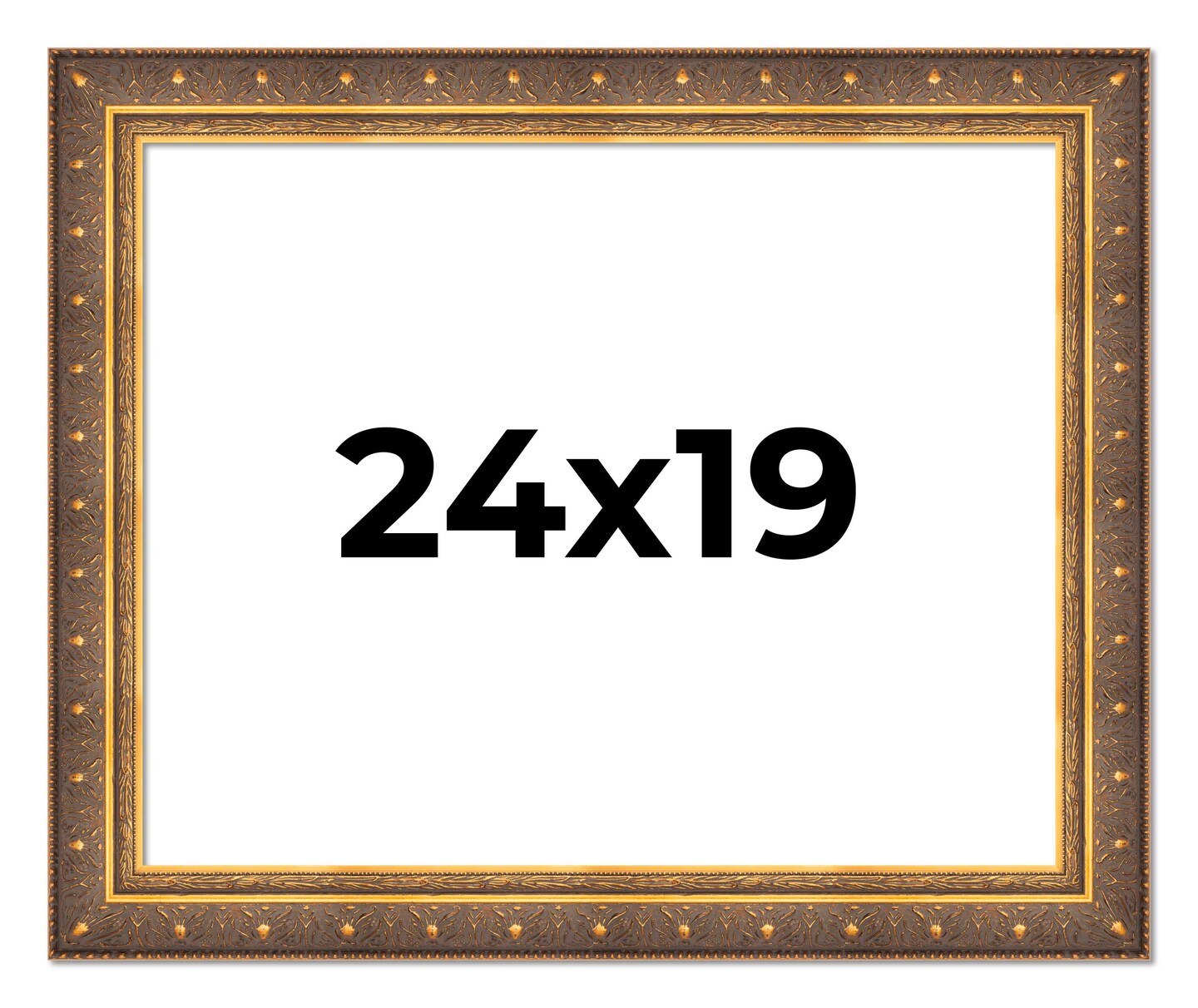 Museum Gold Picture Frame - UV Acrylic, Backing Board, Hanging Hardware Included